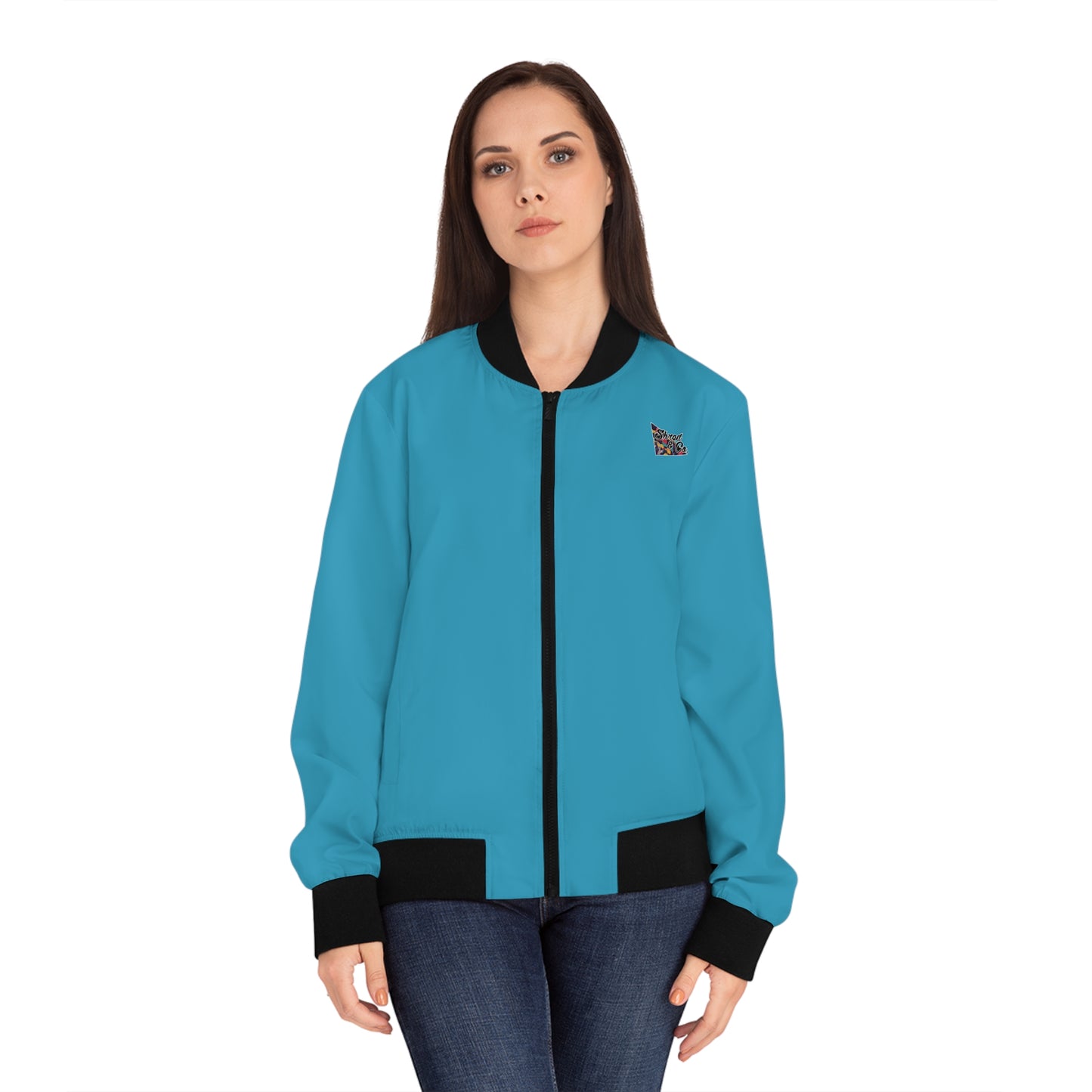 Trendy Women's Bomber Jacket with 'SHRED' Design