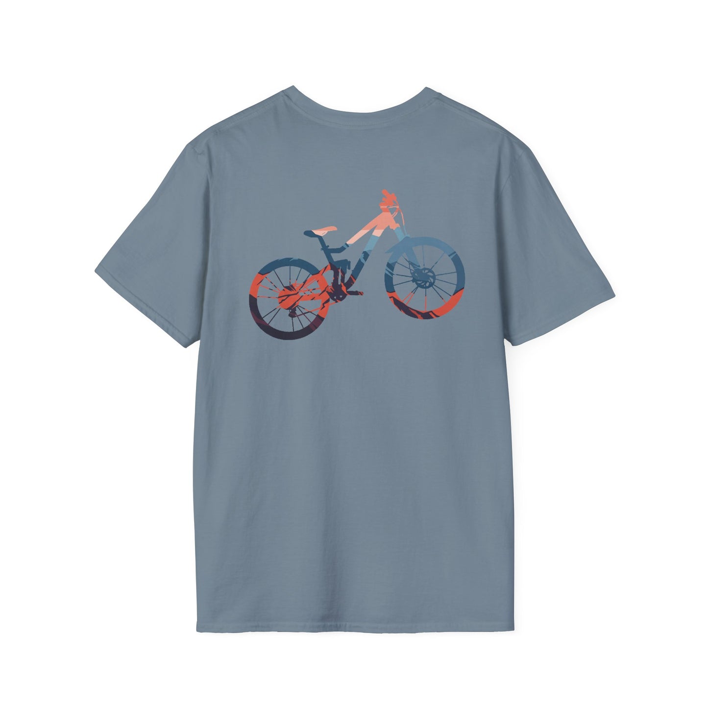 Adventure Awaits Unisex Softstyle T-Shirt - Biking Graphic Design