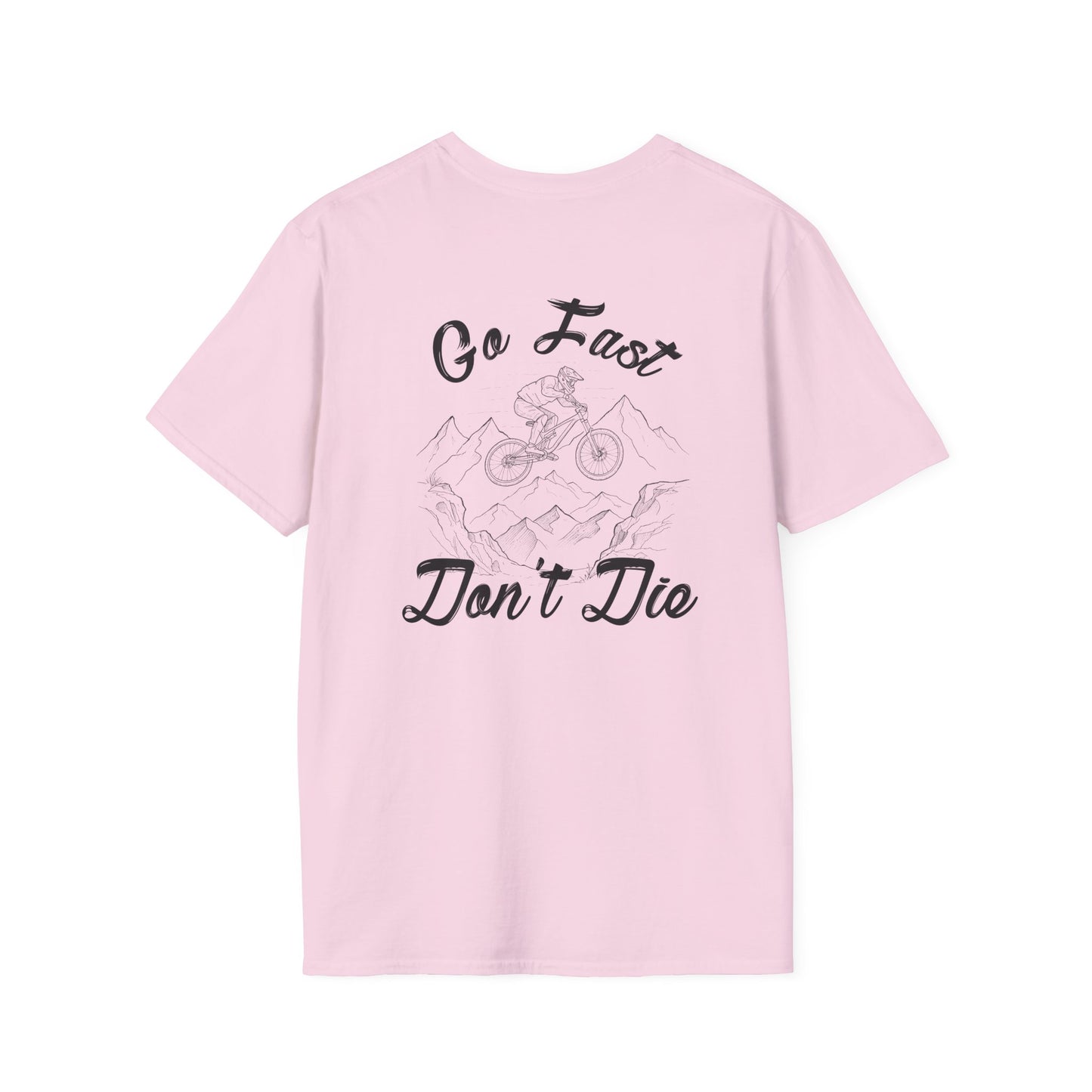 Adventure-Inspired Unisex Softstyle T-Shirt - 'Go Fast, Don't Die'