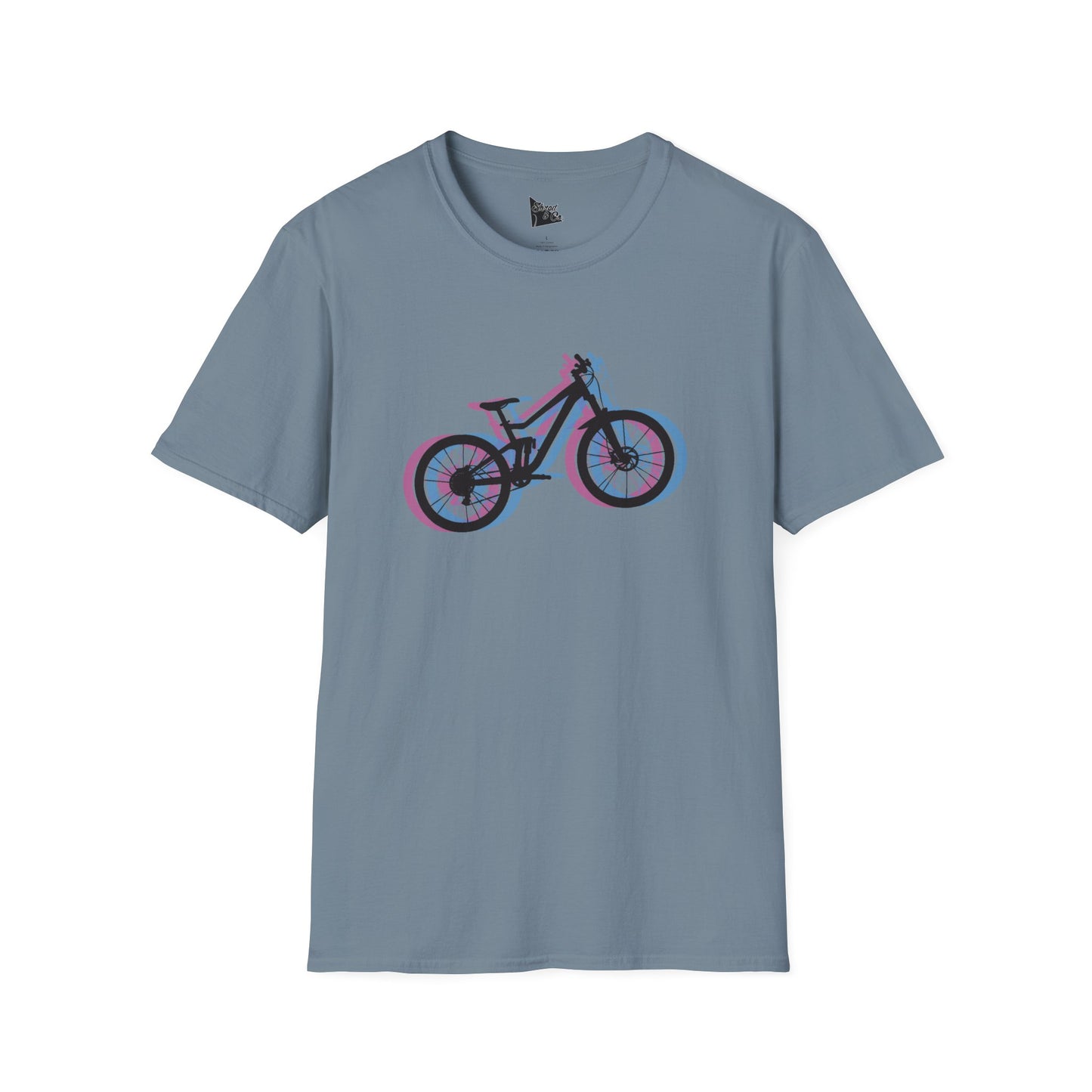 Unisex Softstyle T-Shirt - Retro Bike Design for Cycling Enthusiasts