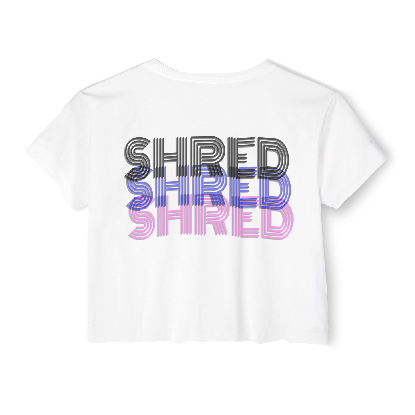 Women's Festival Crop Top - 'SHRED' Graphic Tee for Summer Events