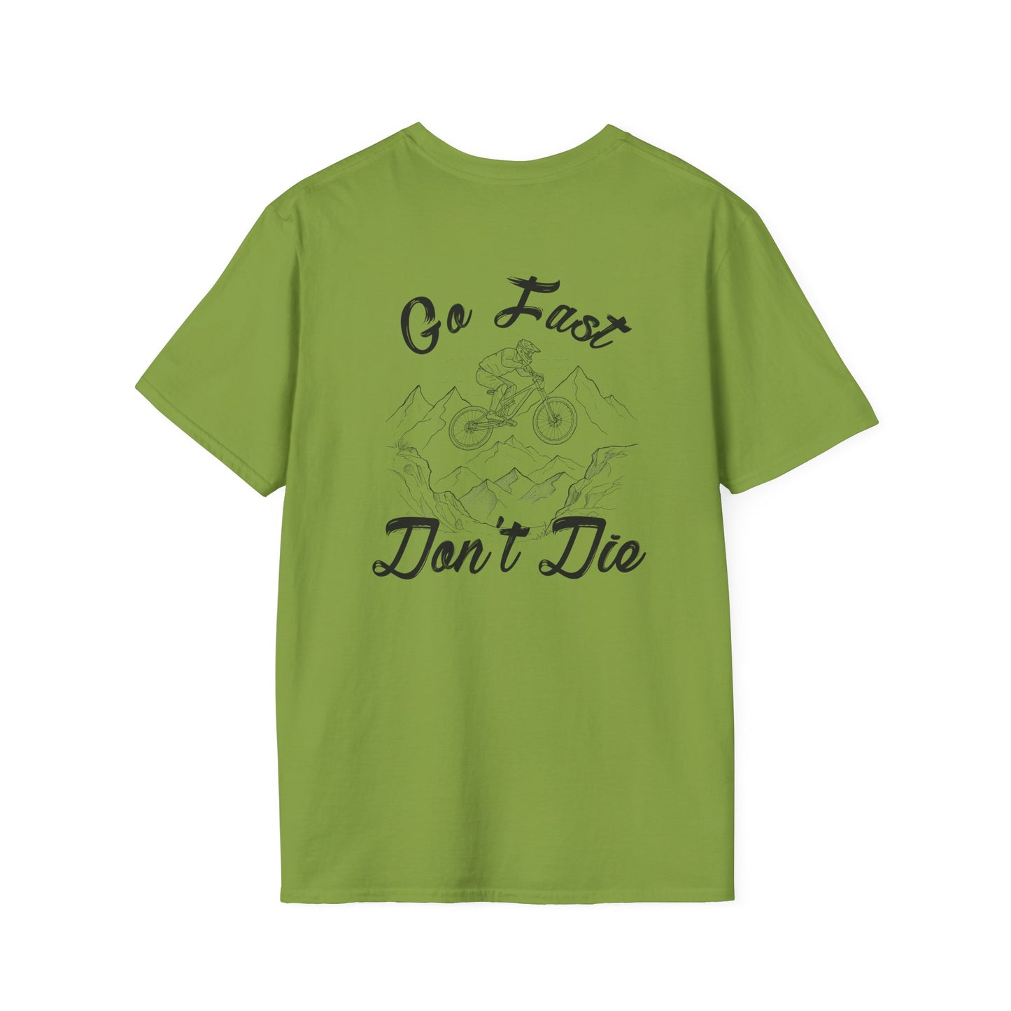 Adventure-Inspired Unisex Softstyle T-Shirt - 'Go Fast, Don't Die'