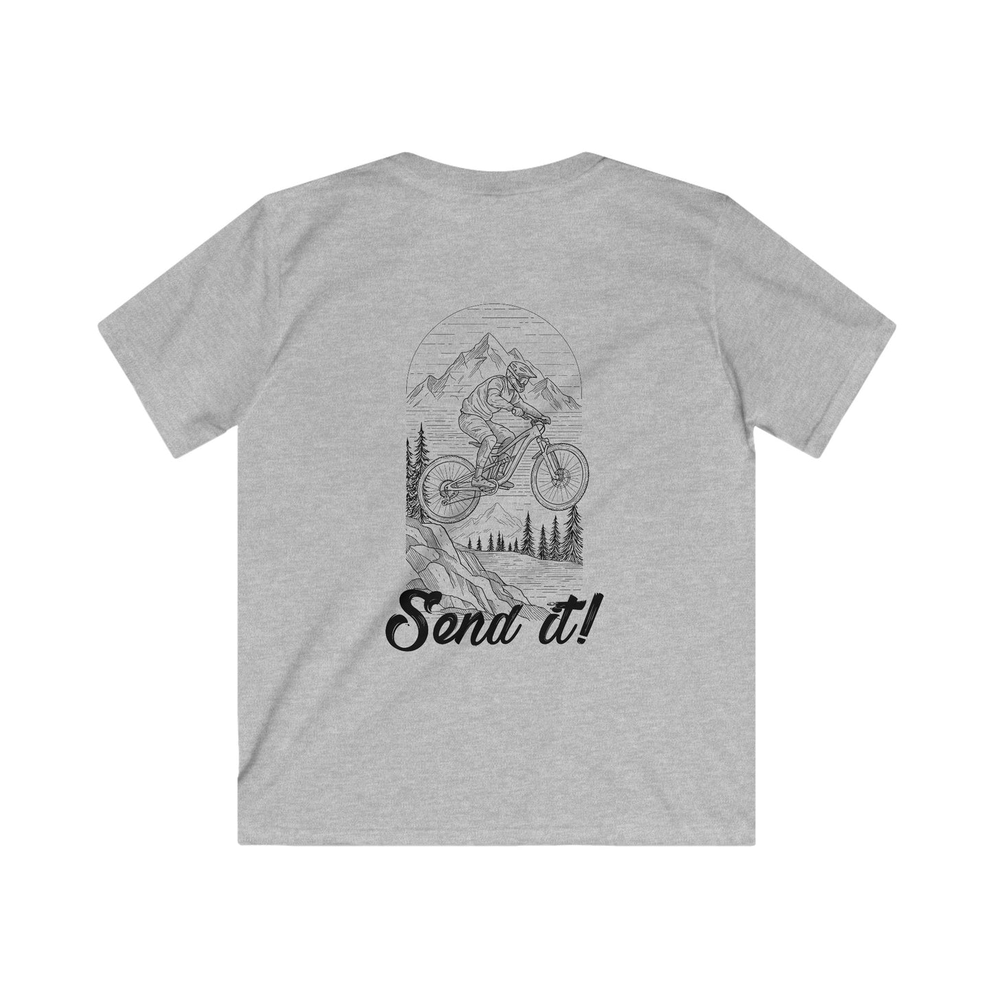 Adventure Mtn. Biking Kids Tee - "Send It!" Graphic T-Shirt