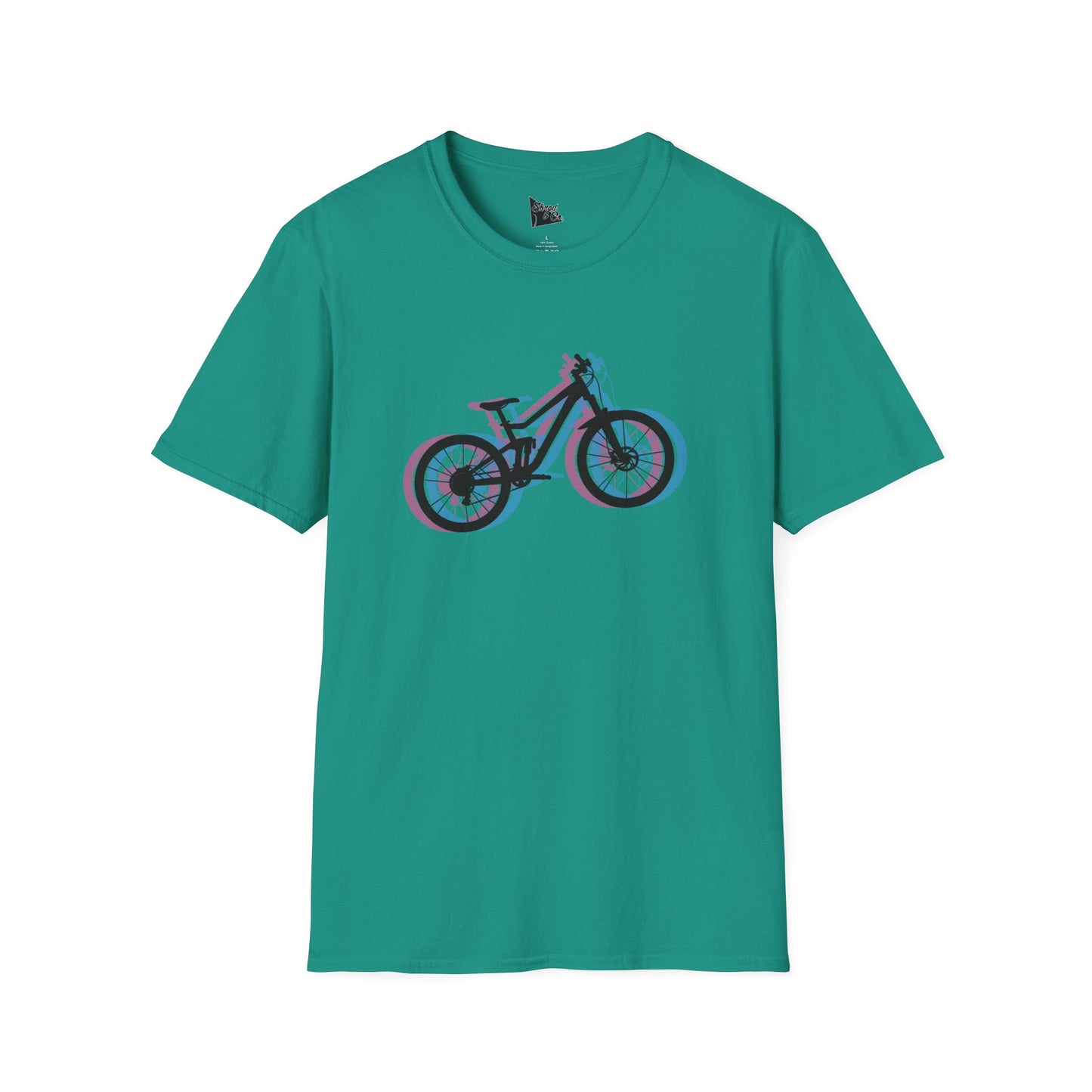 Unisex Softstyle T-Shirt - Retro Bike Design for Cycling Enthusiasts