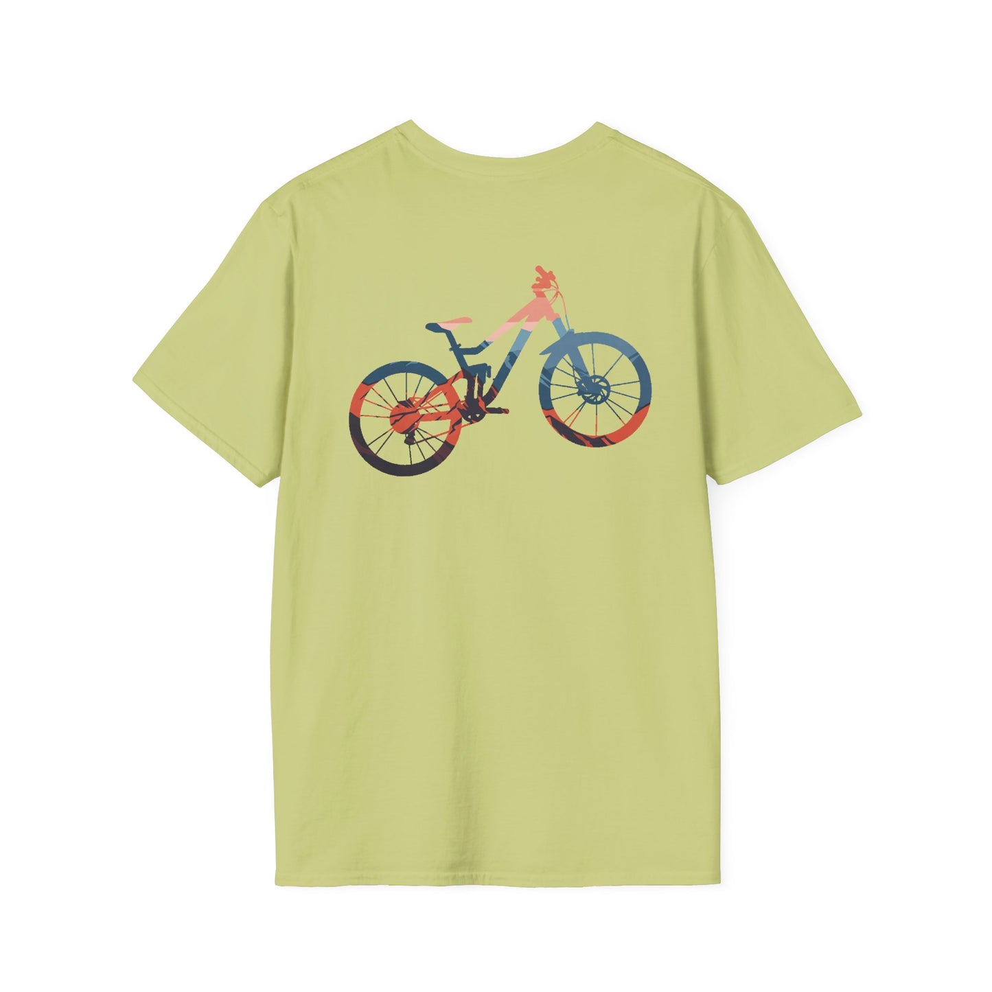 Adventure Awaits Unisex Softstyle T-Shirt - Biking Graphic Design