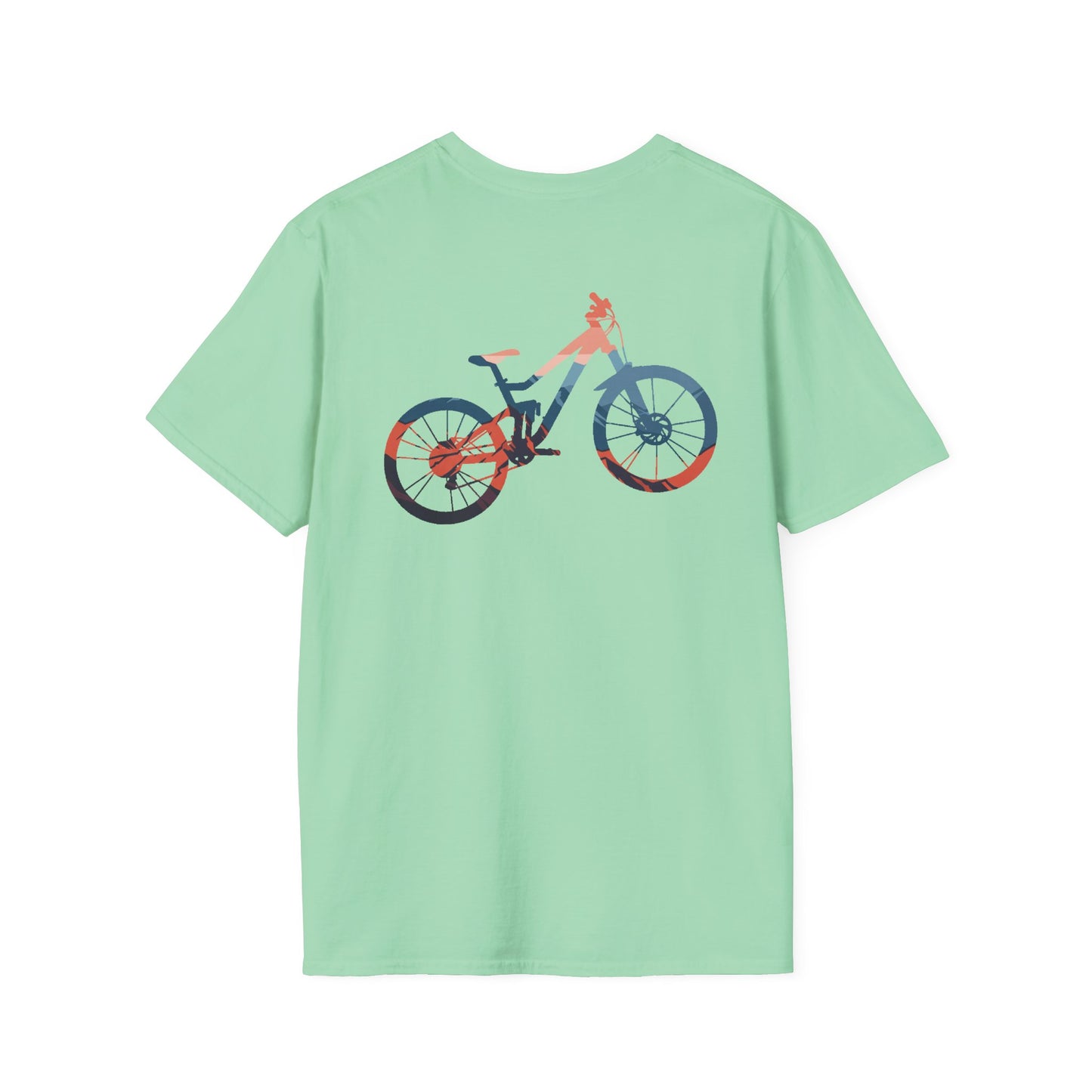 Adventure Awaits Unisex Softstyle T-Shirt - Biking Graphic Design