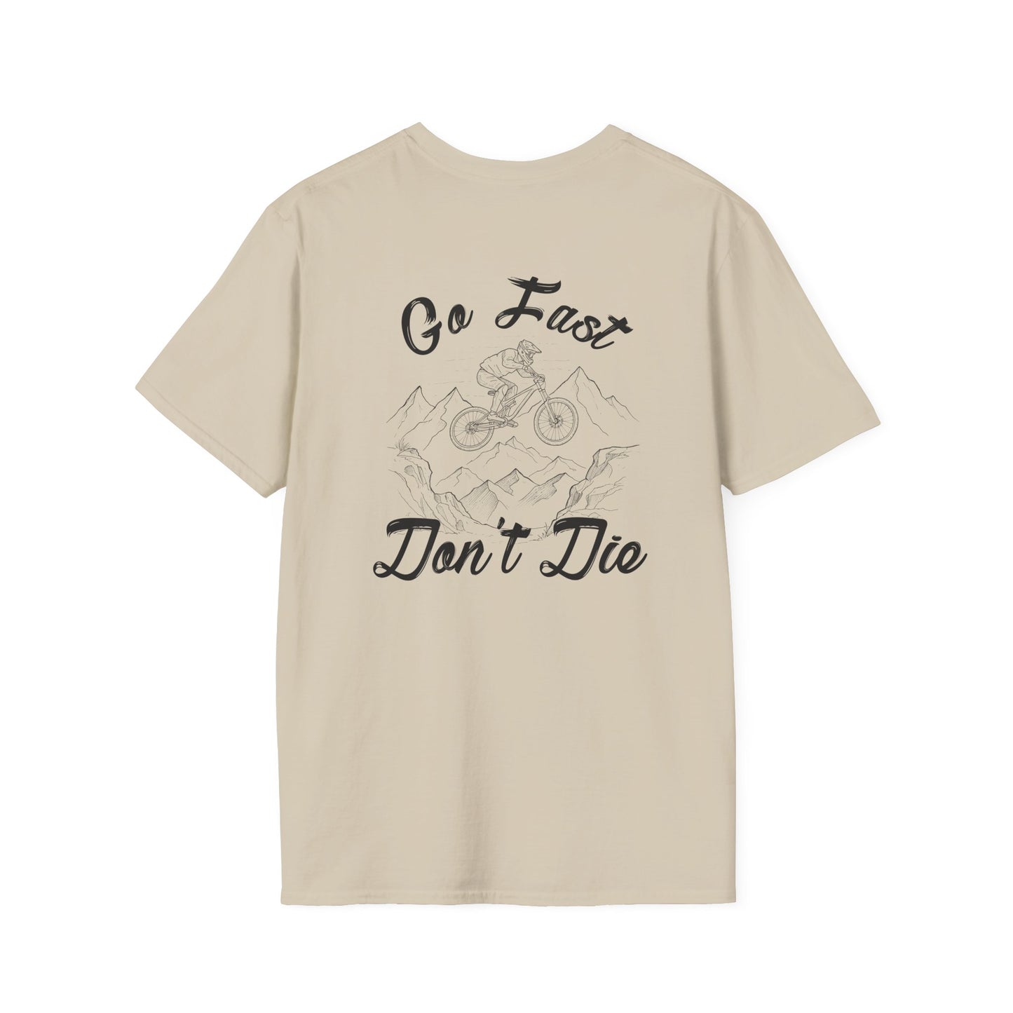 Adventure-Inspired Unisex Softstyle T-Shirt - 'Go Fast, Don't Die'