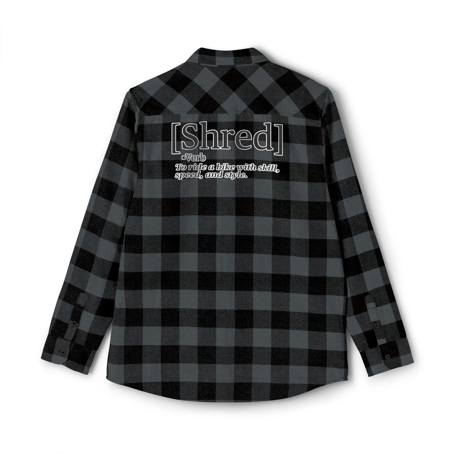 Unisex Flannel Shirt - ‘Shred’ Graphic Plaid Shirt