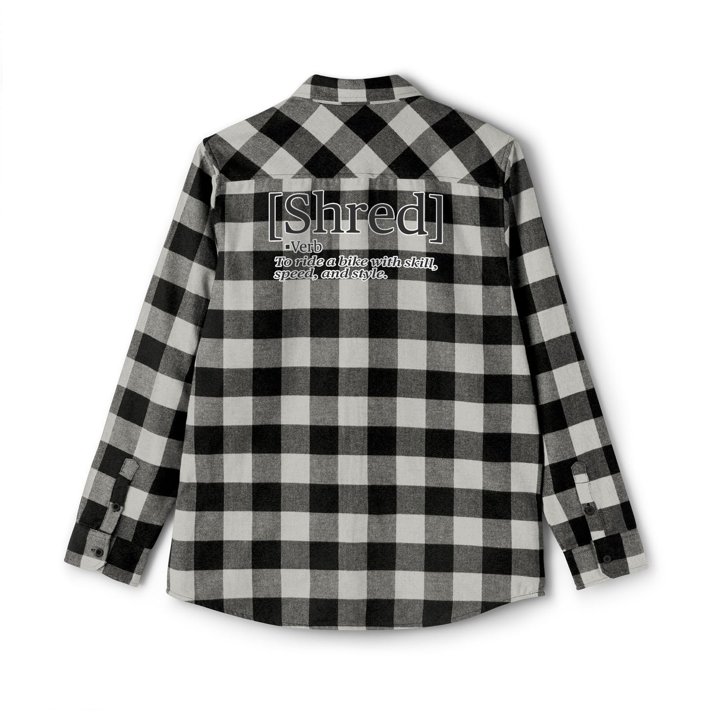 Unisex Flannel Shirt - ‘Shred’ Graphic Plaid Shirt