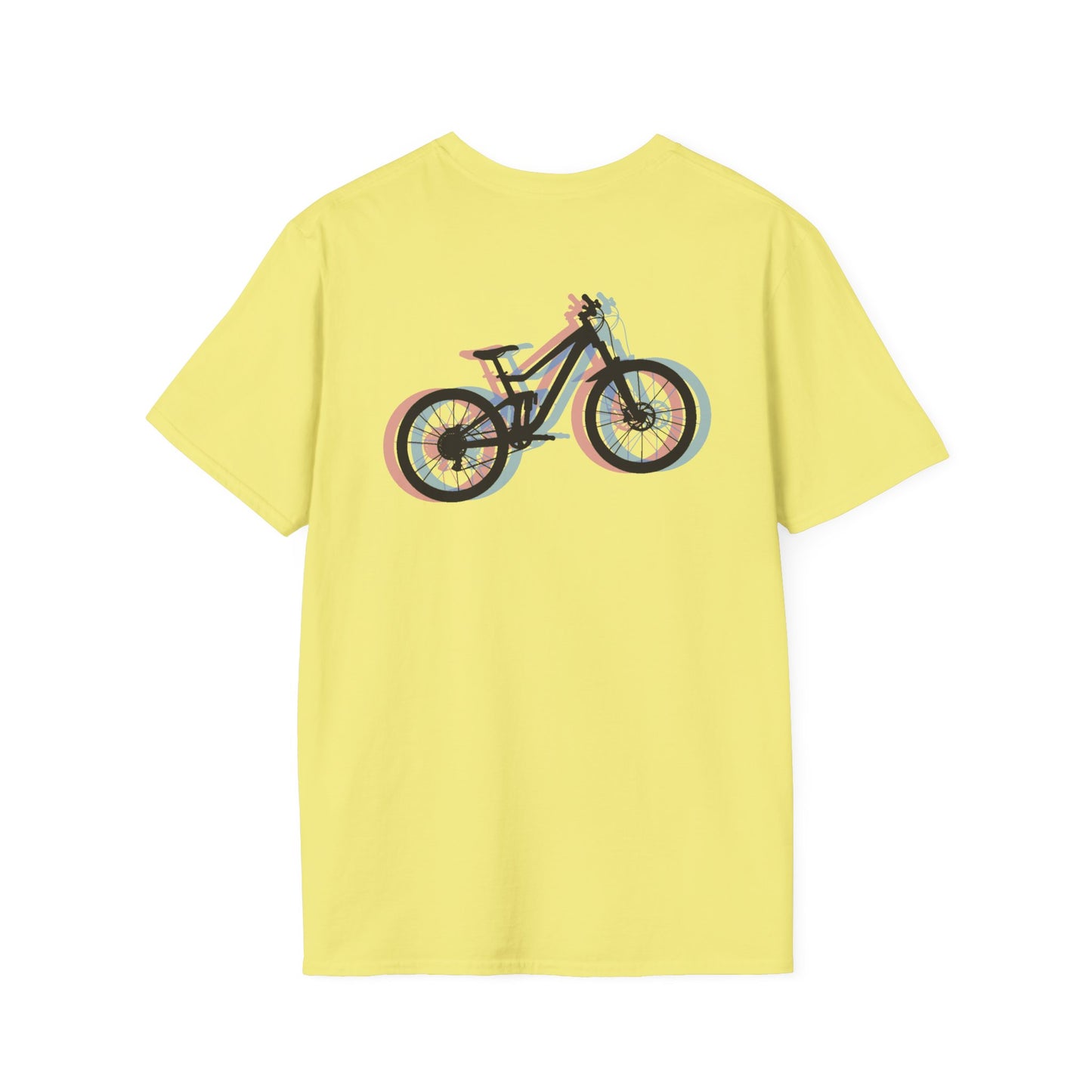 Unisex Softstyle T-Shirt - Retro Bike Design for Cycling Enthusiasts