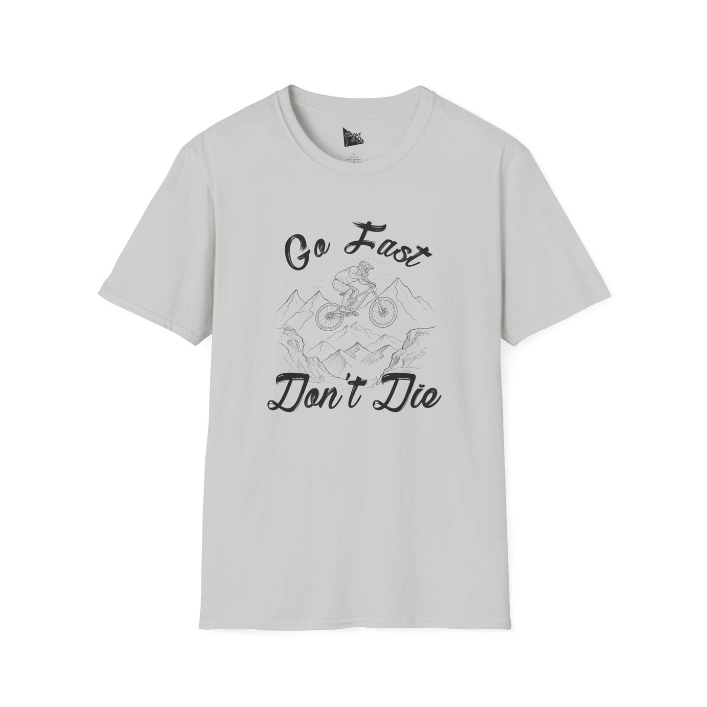 Adventure-Inspired Unisex Softstyle T-Shirt - 'Go Fast, Don't Die'