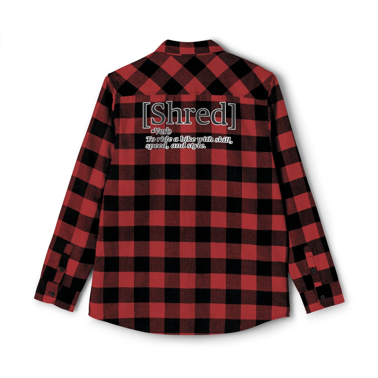 Unisex Flannel Shirt - ‘Shred’ Graphic Plaid Shirt