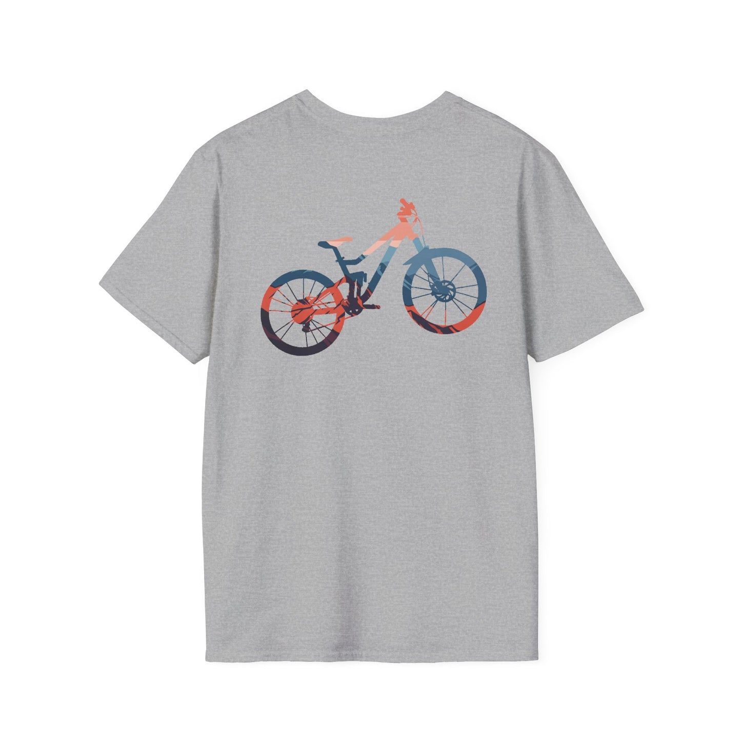 Adventure Awaits Unisex Softstyle T-Shirt - Biking Graphic Design