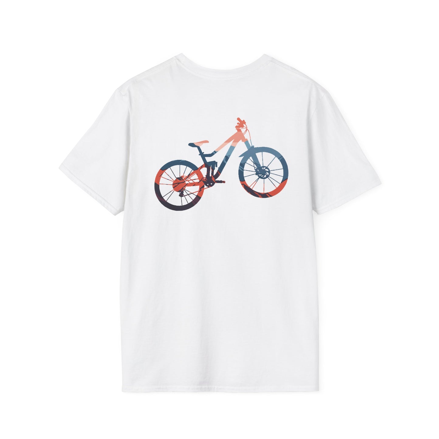 Adventure Awaits Unisex Softstyle T-Shirt - Biking Graphic Design