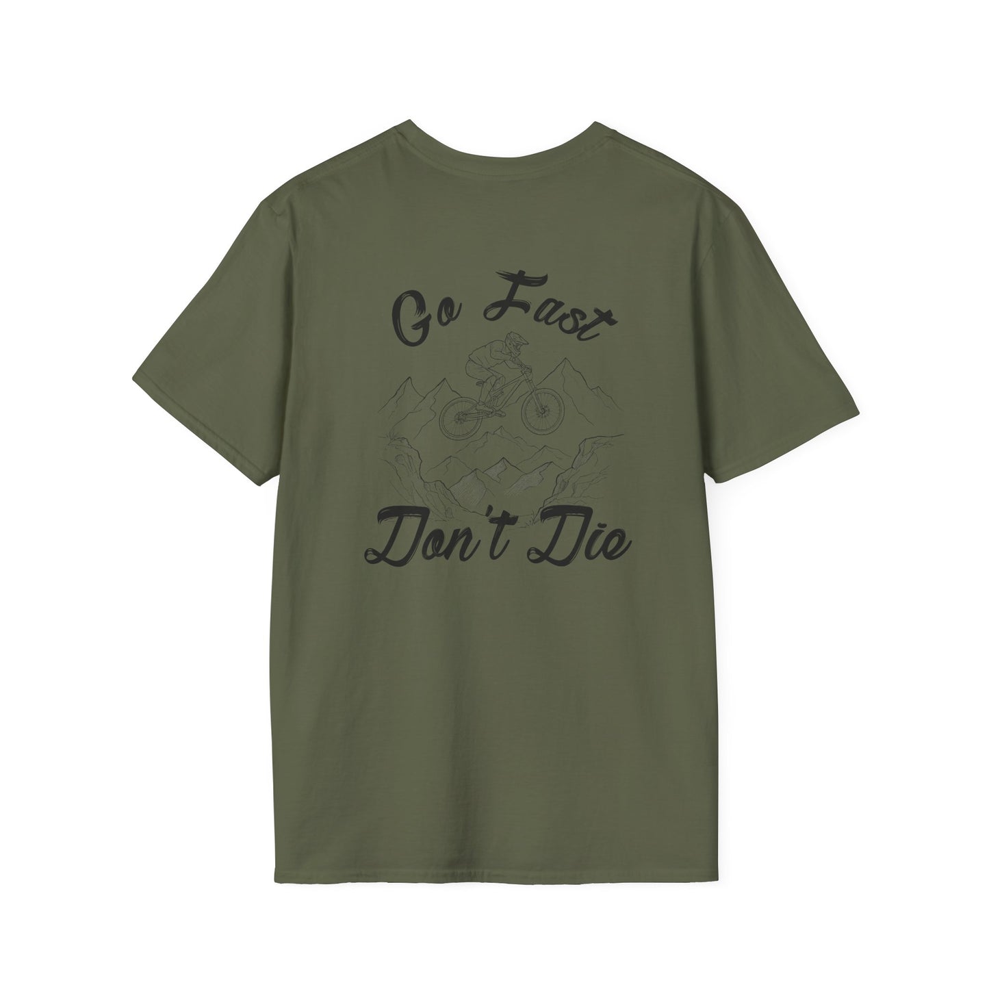 Adventure-Inspired Unisex Softstyle T-Shirt - 'Go Fast, Don't Die'