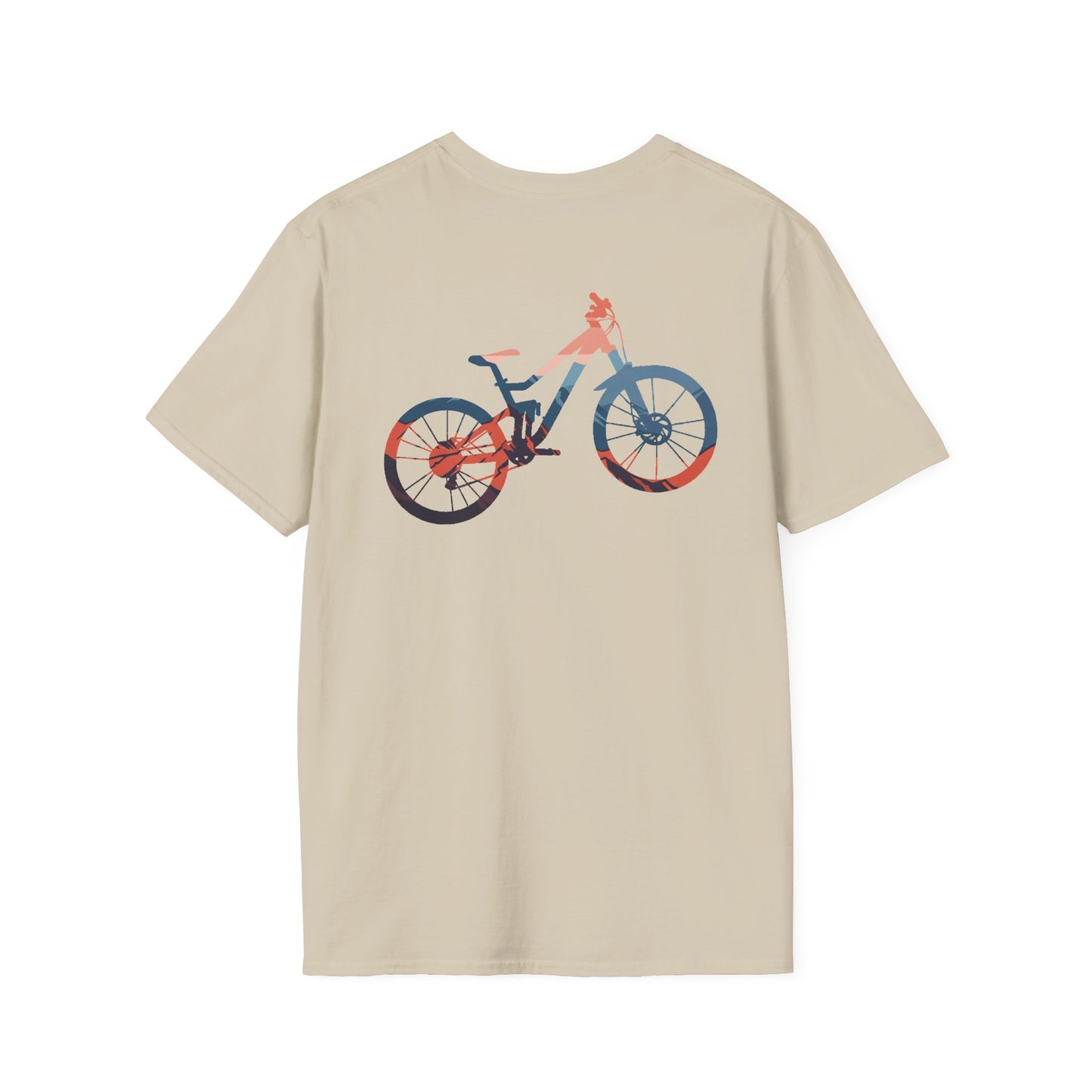 Adventure Awaits Unisex Softstyle T-Shirt - Biking Graphic Design