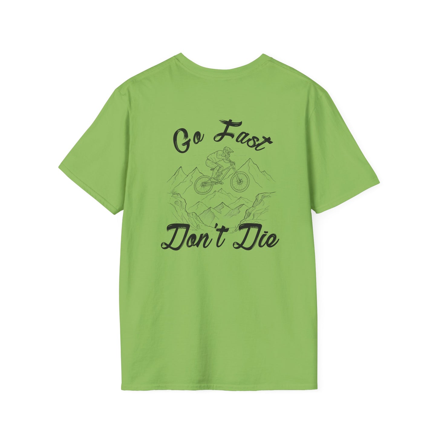 Adventure-Inspired Unisex Softstyle T-Shirt - 'Go Fast, Don't Die'