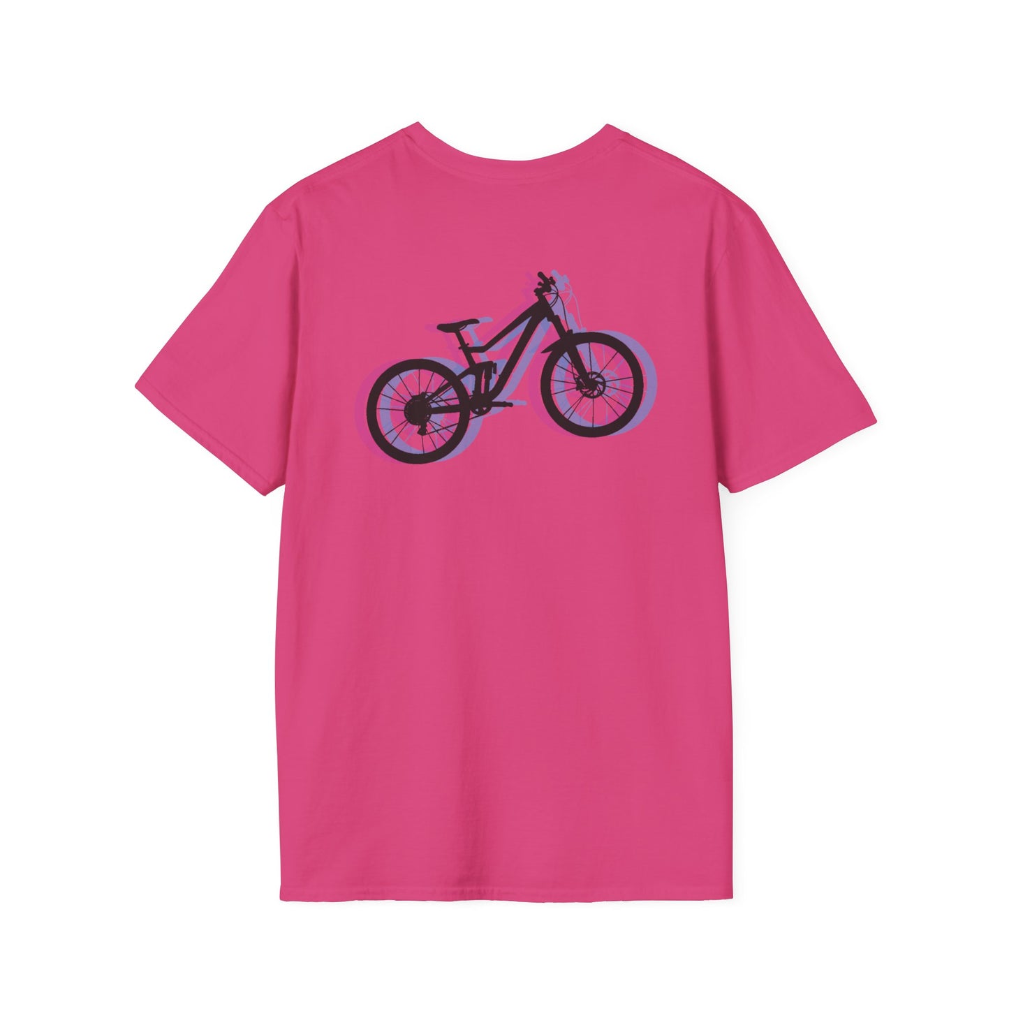 Unisex Softstyle T-Shirt - Retro Bike Design for Cycling Enthusiasts