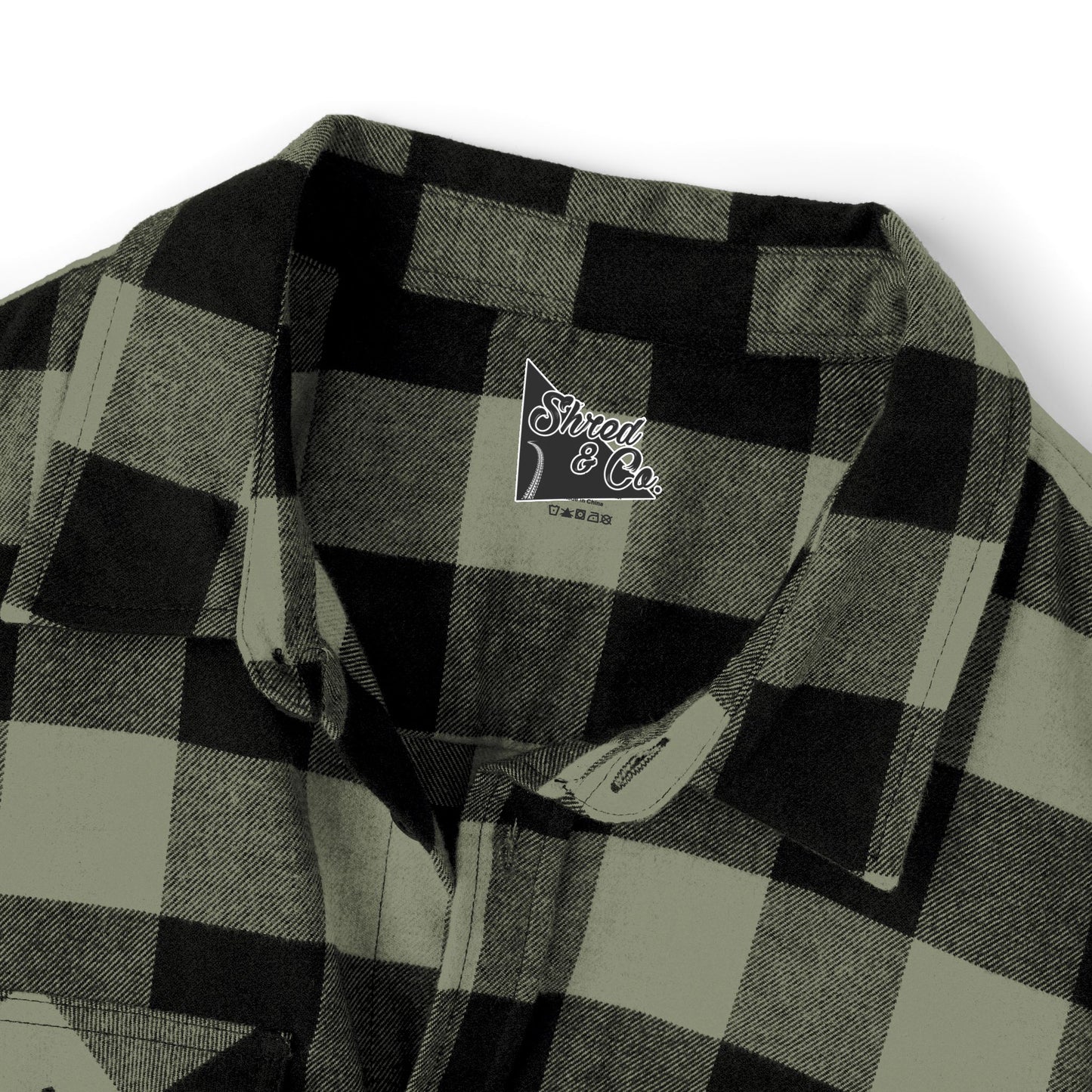 Unisex Flannel Shirt - ‘Shred’ Graphic Plaid Shirt