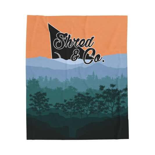 Shred & Co. Velveteen Plush Blanket - Cozy Outdoor Vibes for Adventurers