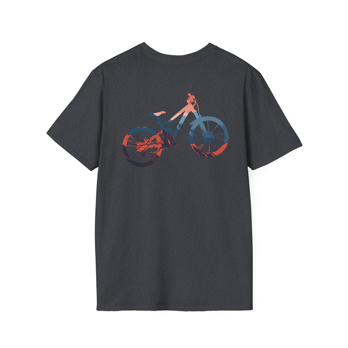 Adventure Awaits Unisex Softstyle T-Shirt - Biking Graphic Design