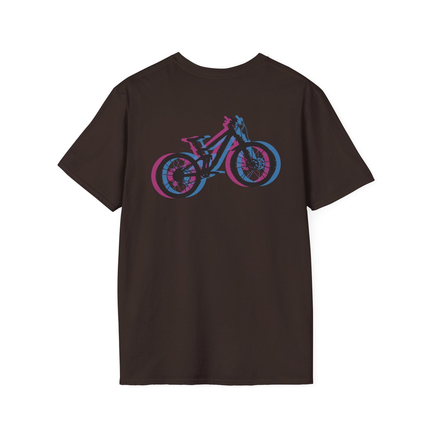 Unisex Softstyle T-Shirt - Retro Bike Design for Cycling Enthusiasts