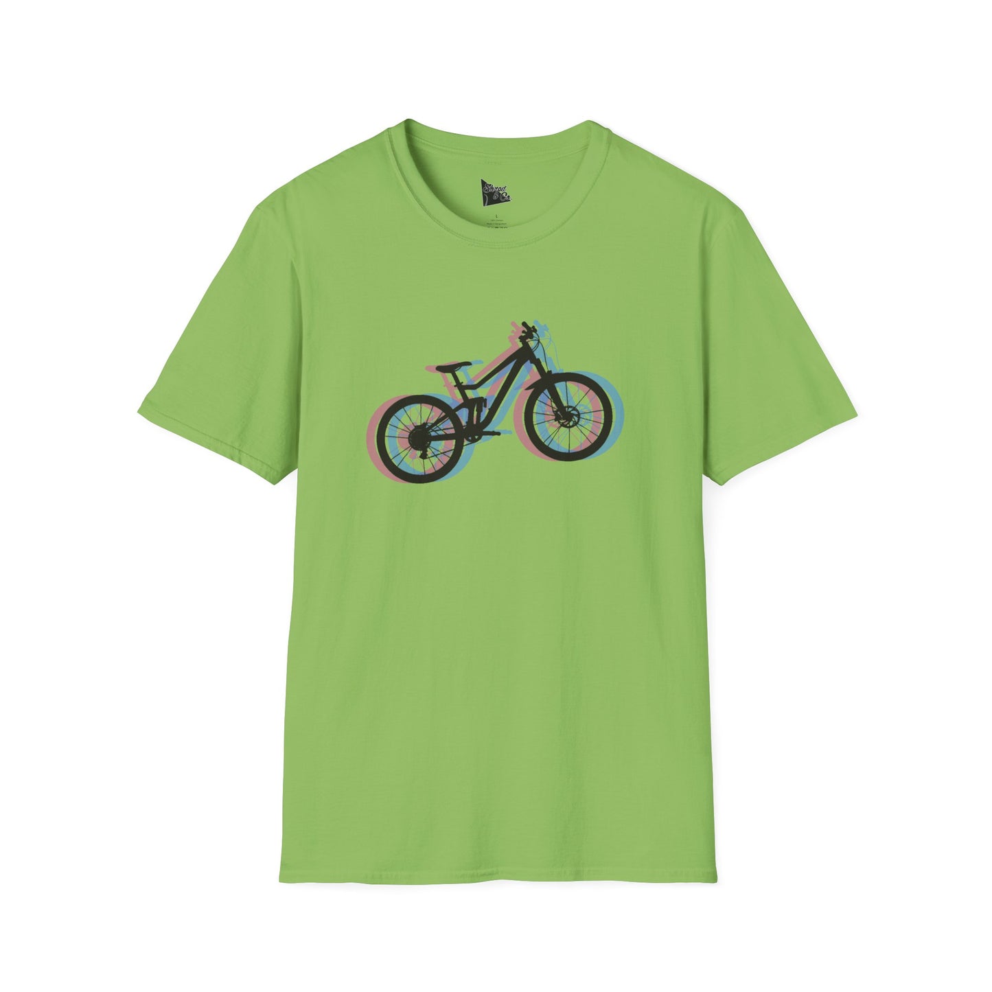 Unisex Softstyle T-Shirt - Retro Bike Design for Cycling Enthusiasts