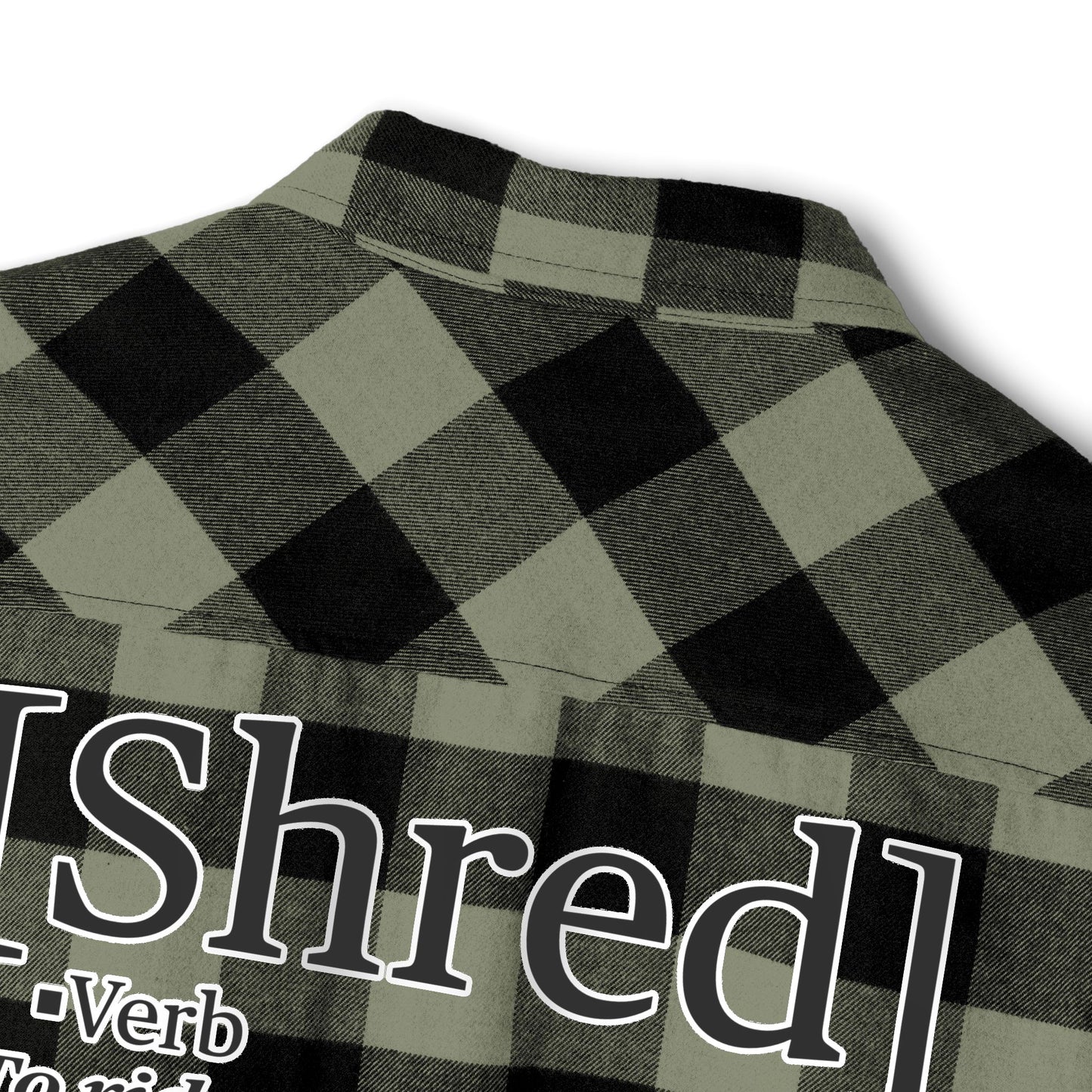 Unisex Flannel Shirt - ‘Shred’ Graphic Plaid Shirt