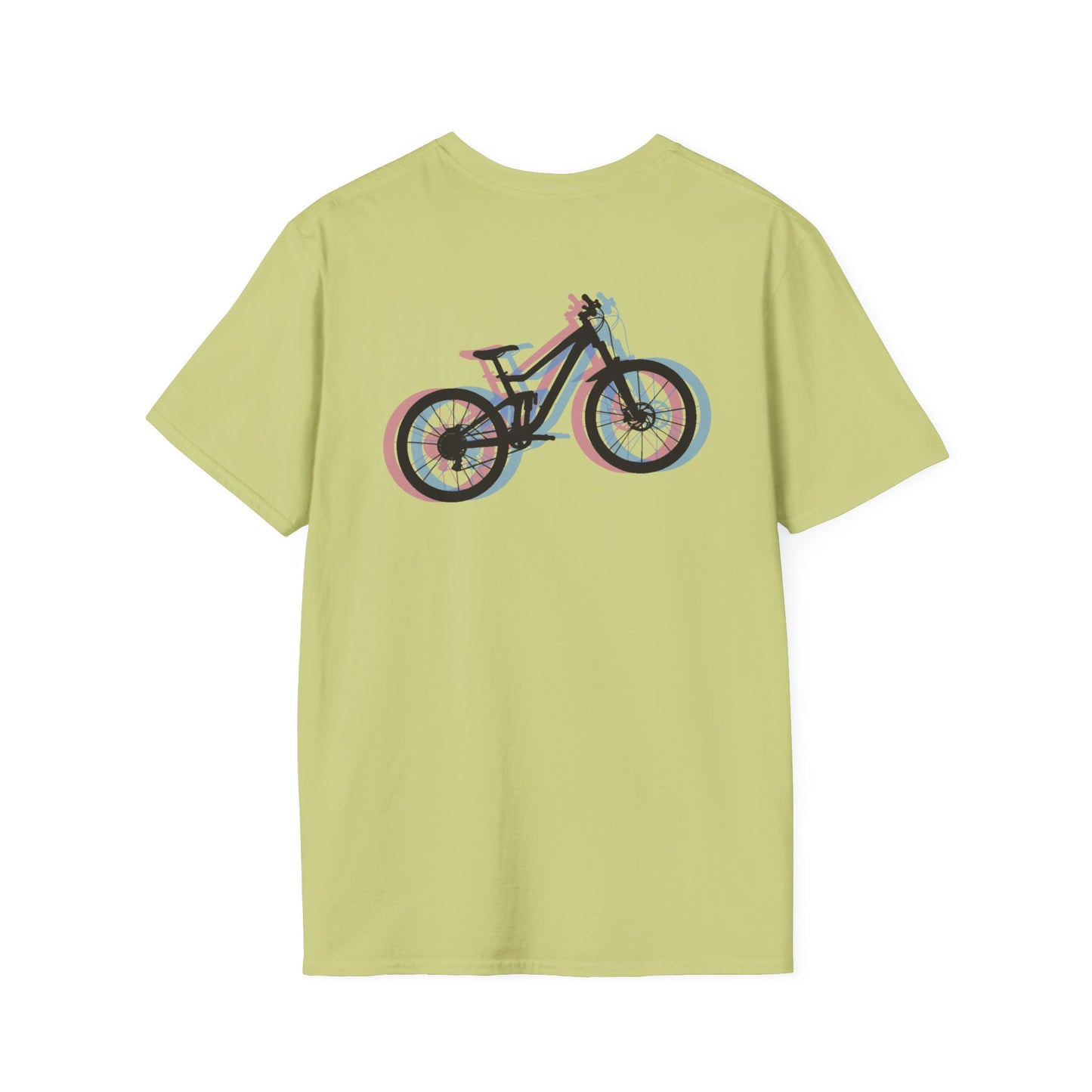 Unisex Softstyle T-Shirt - Retro Bike Design for Cycling Enthusiasts