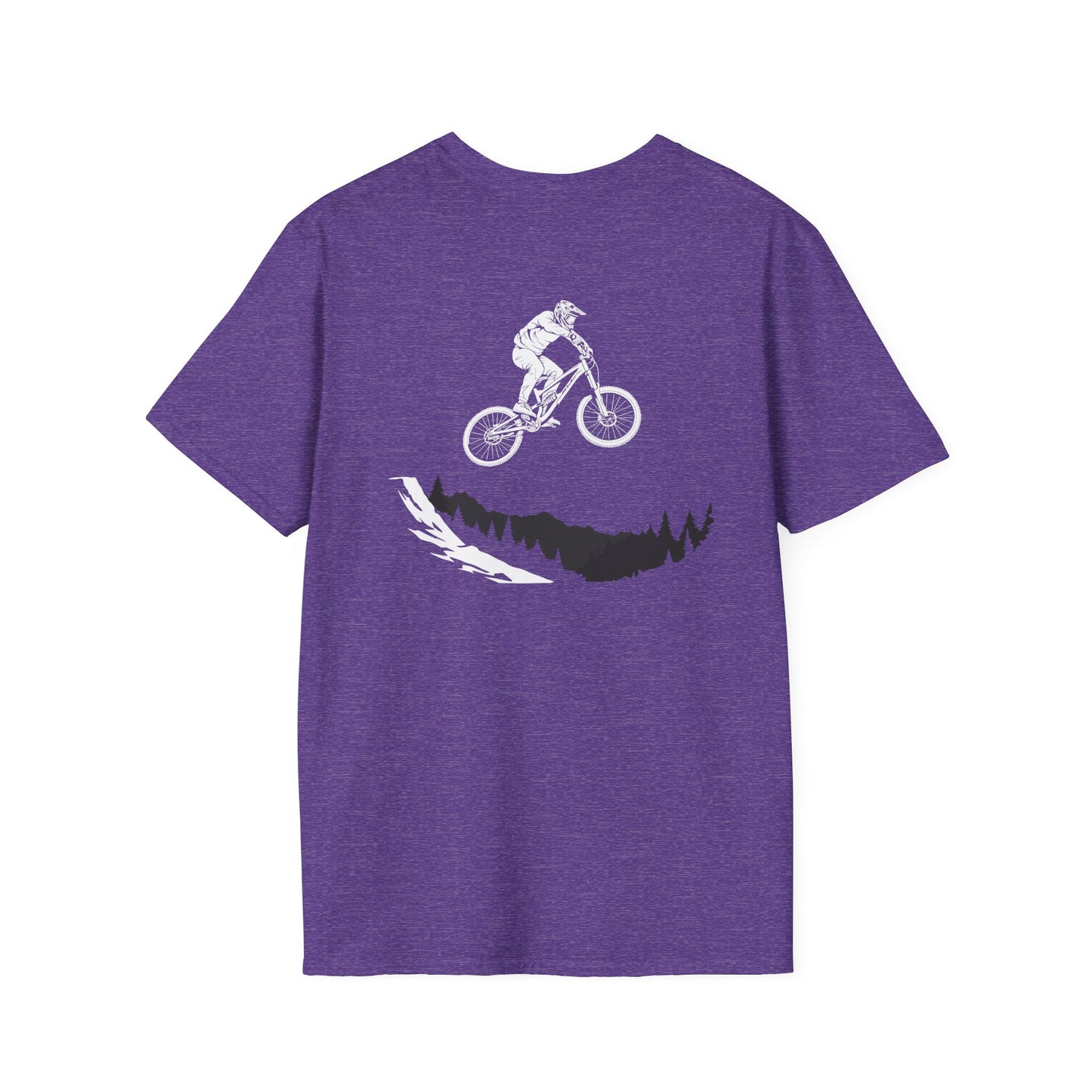 Adventure Mountain Biking Unisex T-Shirt - Softstyle Graphic Tee for Outdoor Enthusiasts