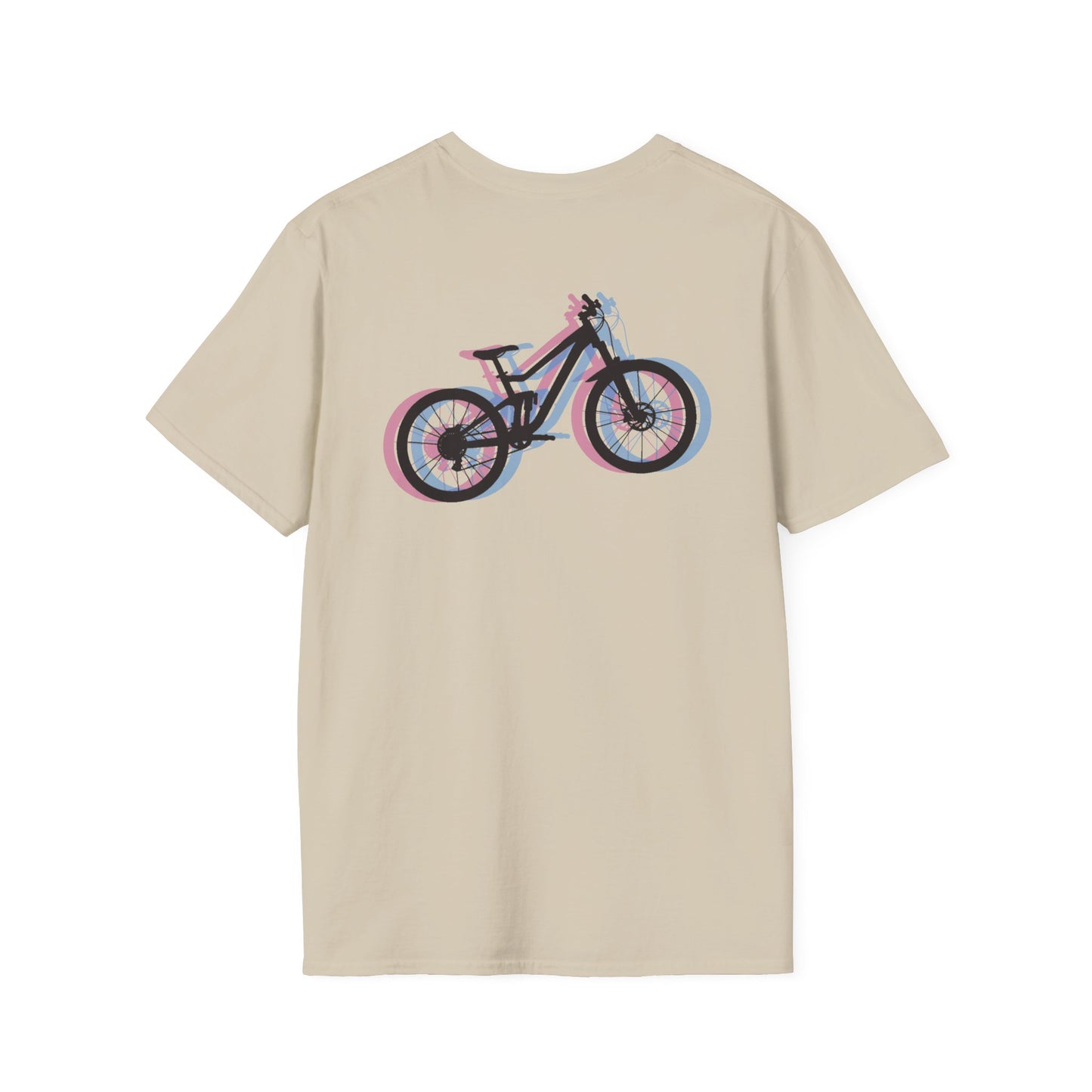 Unisex Softstyle T-Shirt - Retro Bike Design for Cycling Enthusiasts