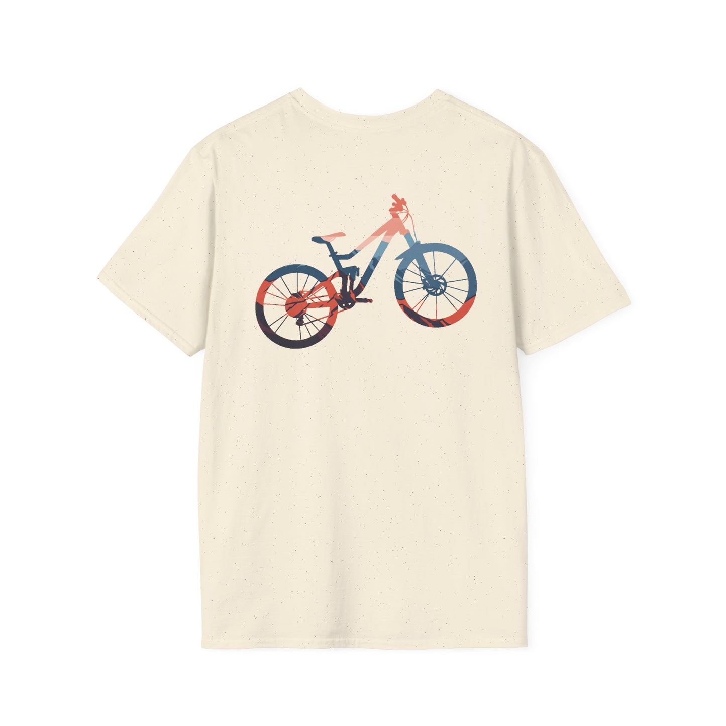 Adventure Awaits Unisex Softstyle T-Shirt - Biking Graphic Design