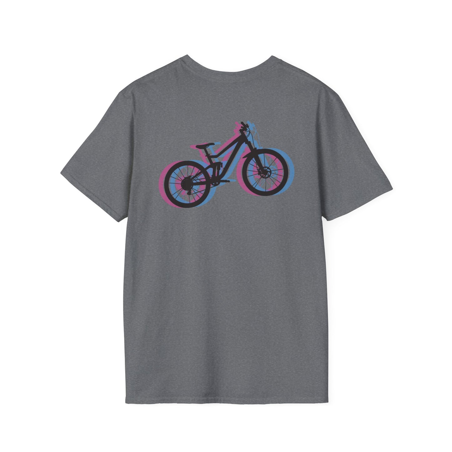 Unisex Softstyle T-Shirt - Retro Bike Design for Cycling Enthusiasts