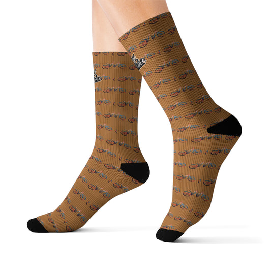 Quirky Coffee Lover Sublimation Socks - Fun, Colorful Design for Unique Style