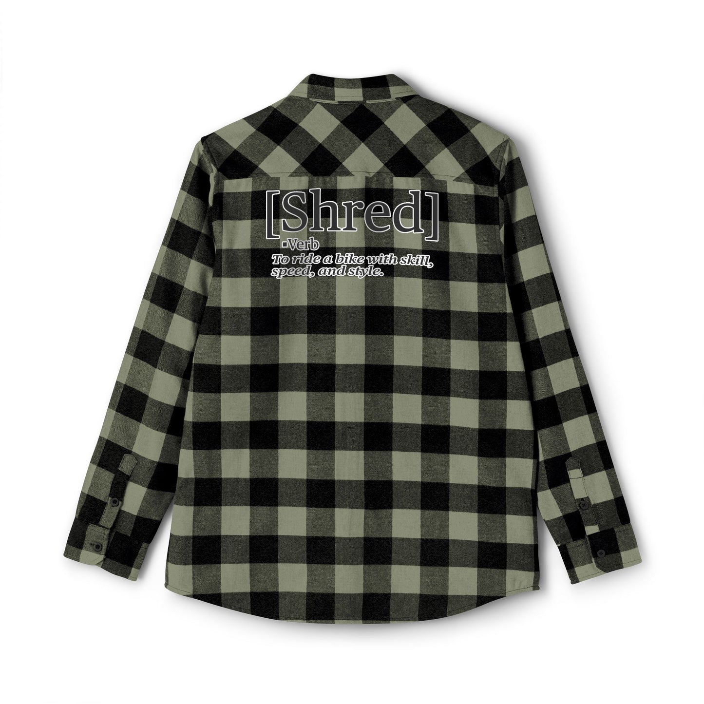 Unisex Flannel Shirt - ‘Shred’ Graphic Plaid Shirt