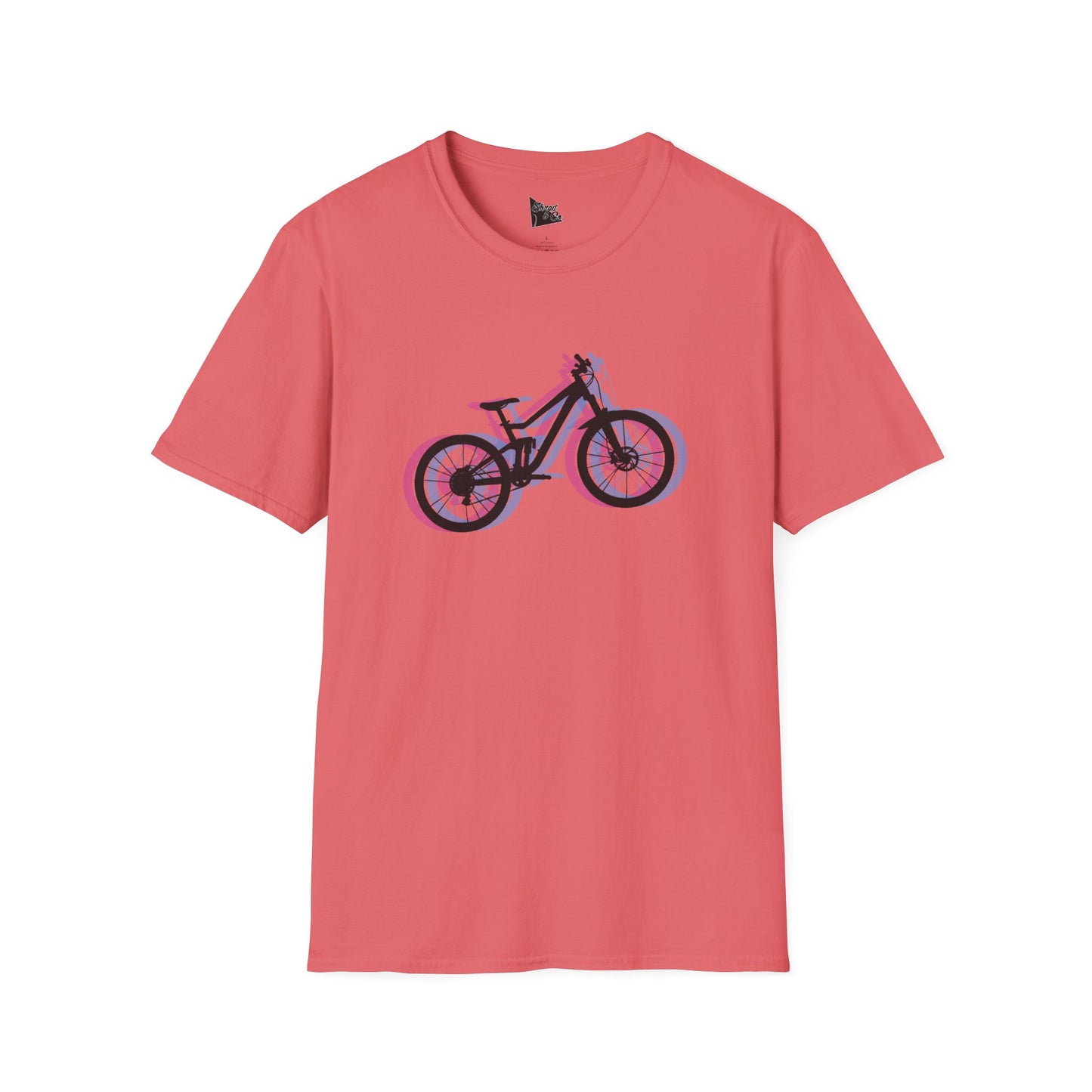 Unisex Softstyle T-Shirt - Retro Bike Design for Cycling Enthusiasts