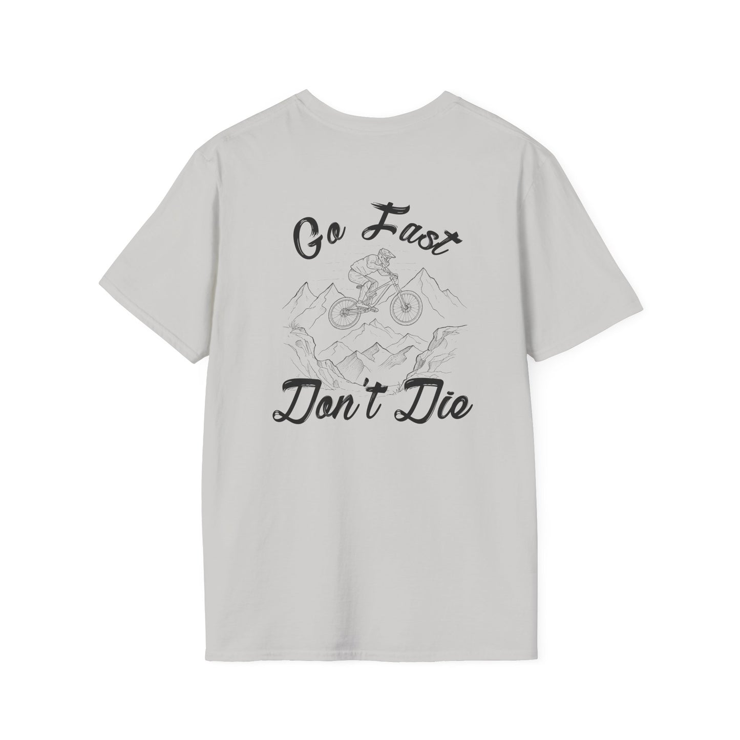 Adventure-Inspired Unisex Softstyle T-Shirt - 'Go Fast, Don't Die'