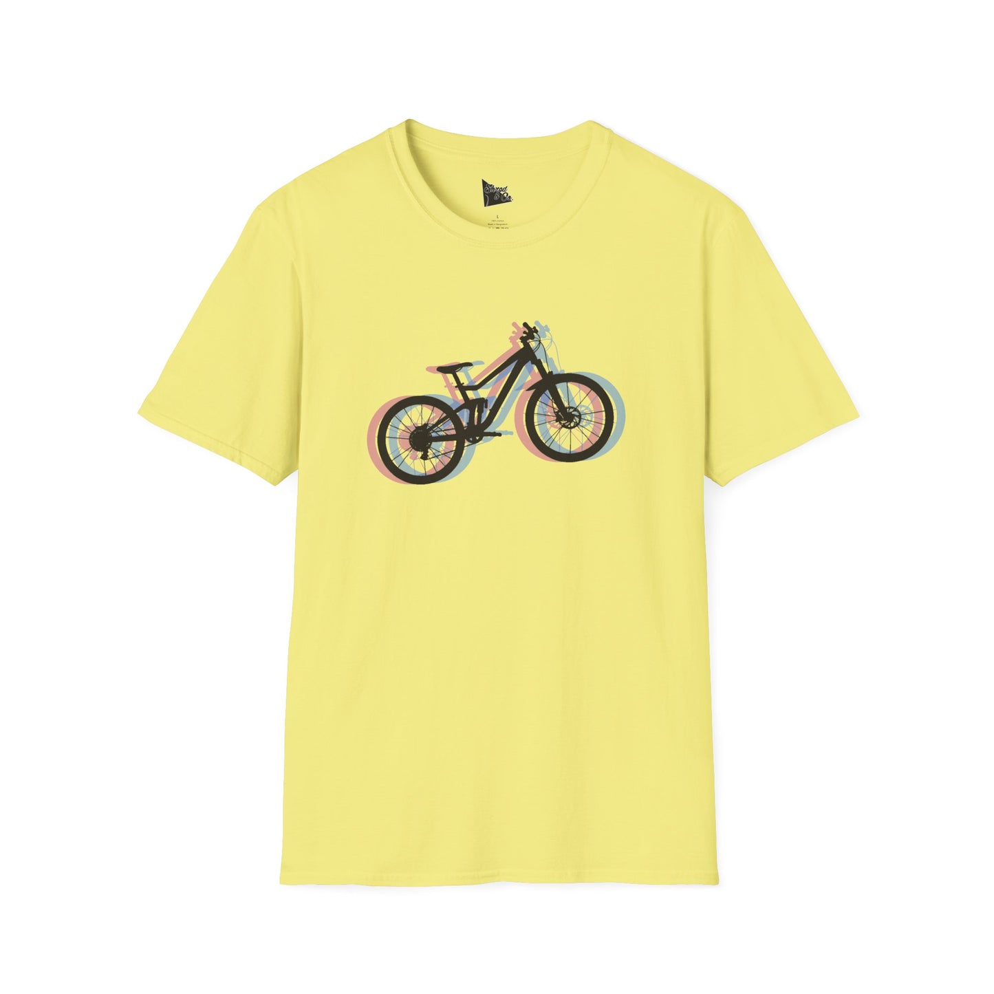 Unisex Softstyle T-Shirt - Retro Bike Design for Cycling Enthusiasts