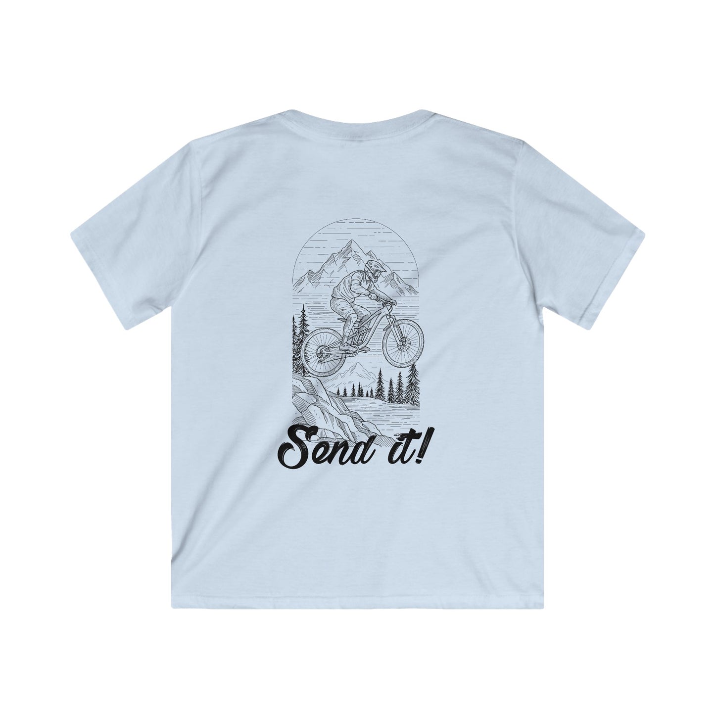 Adventure Mtn. Biking Kids Tee - "Send It!" Graphic T-Shirt