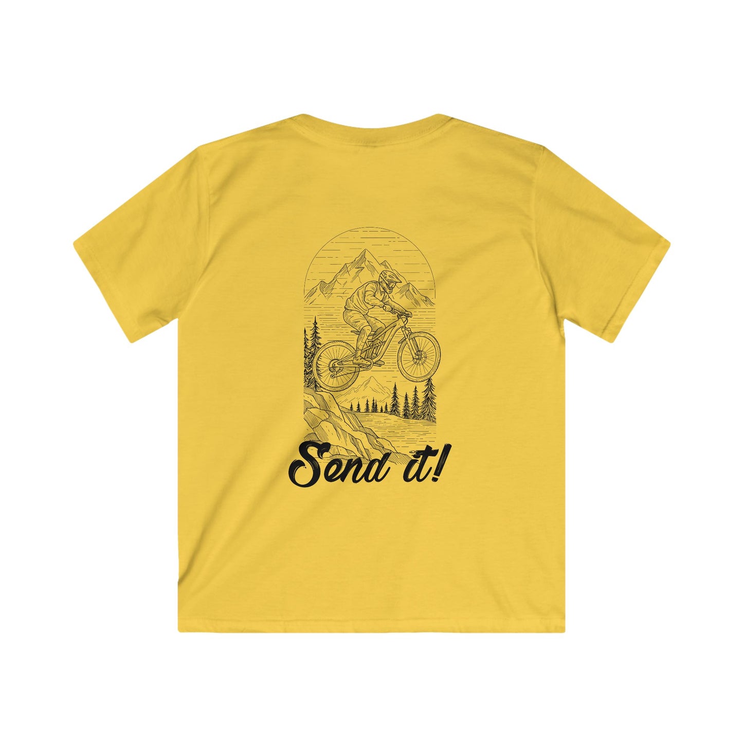 Adventure Mtn. Biking Kids Tee - "Send It!" Graphic T-Shirt