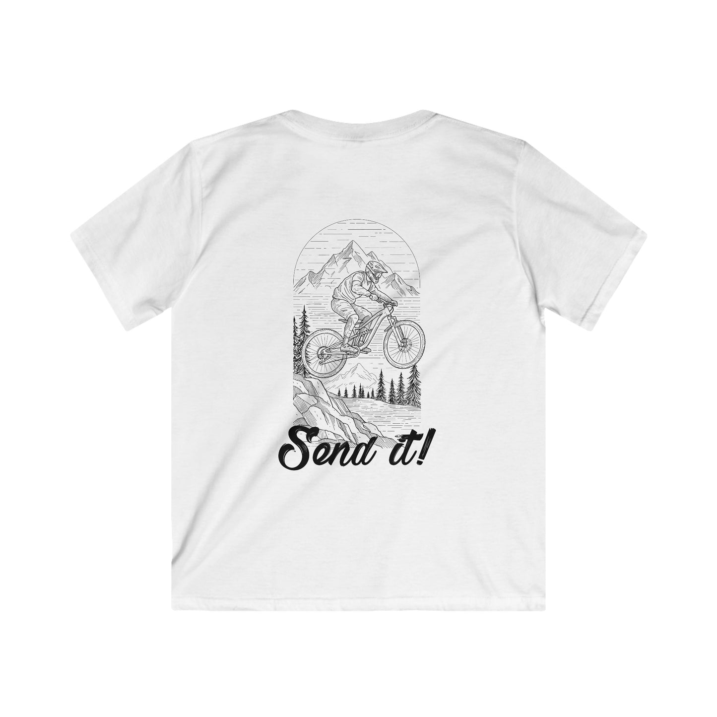 Adventure Mtn. Biking Kids Tee - "Send It!" Graphic T-Shirt