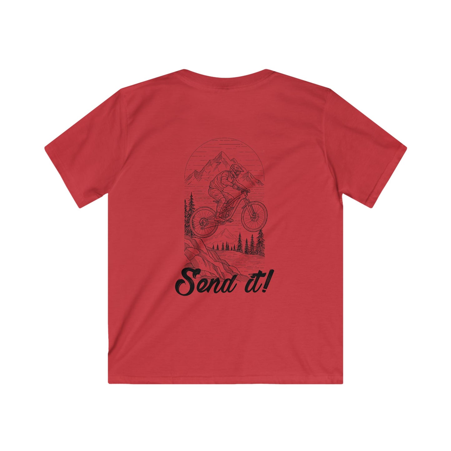 Adventure Mtn. Biking Kids Tee - "Send It!" Graphic T-Shirt