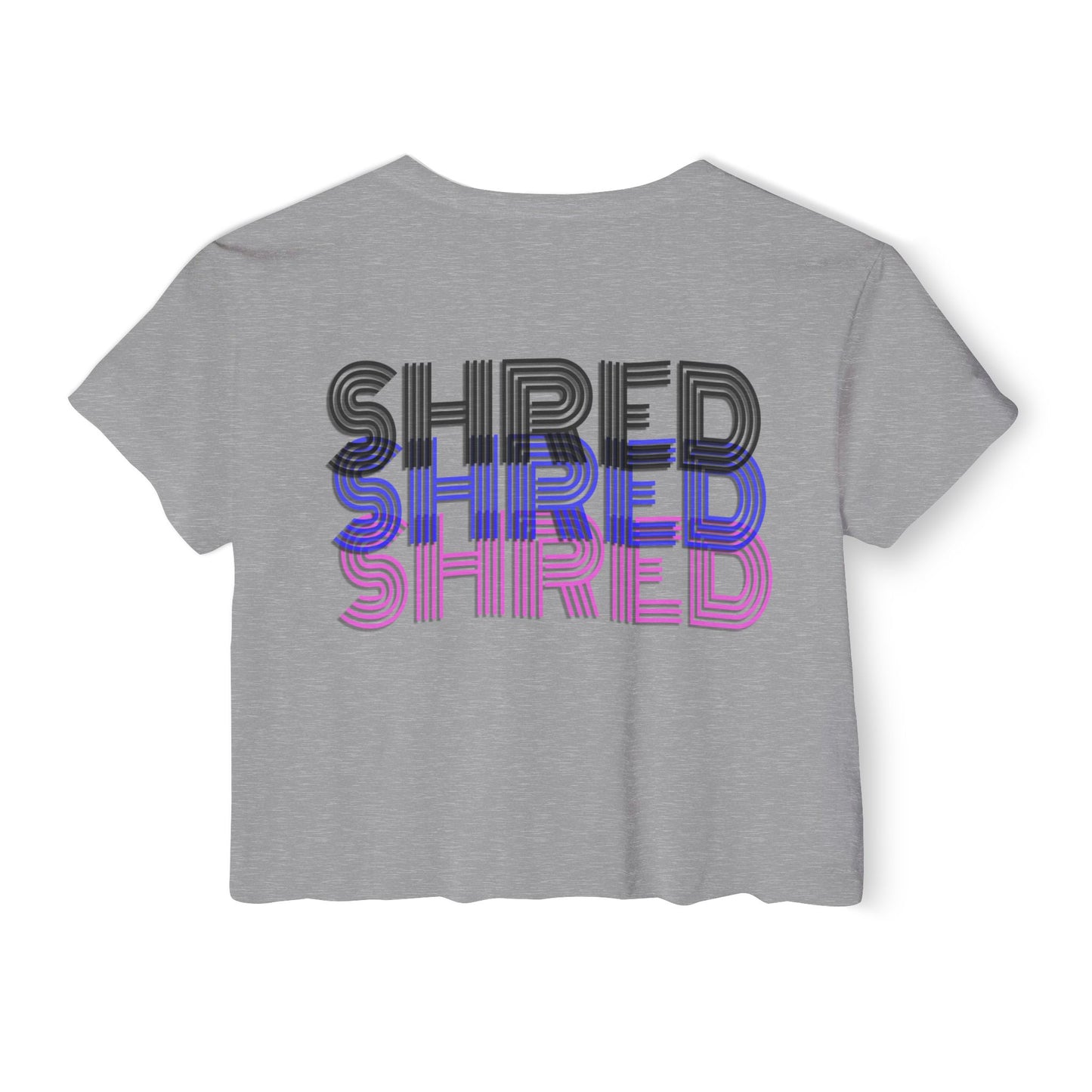 Women's Festival Crop Top - 'SHRED' Graphic Tee for Summer Events