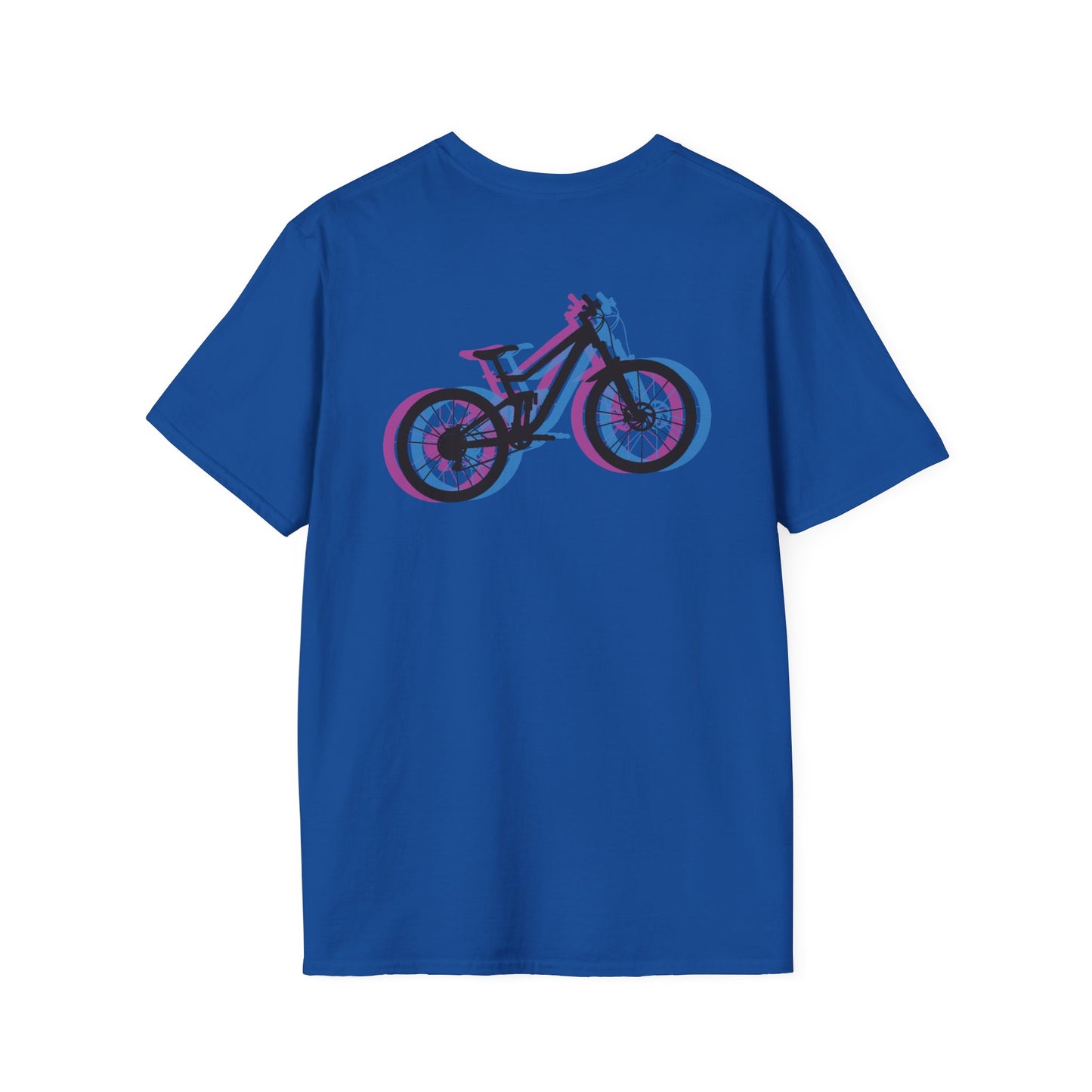 Unisex Softstyle T-Shirt - Retro Bike Design for Cycling Enthusiasts