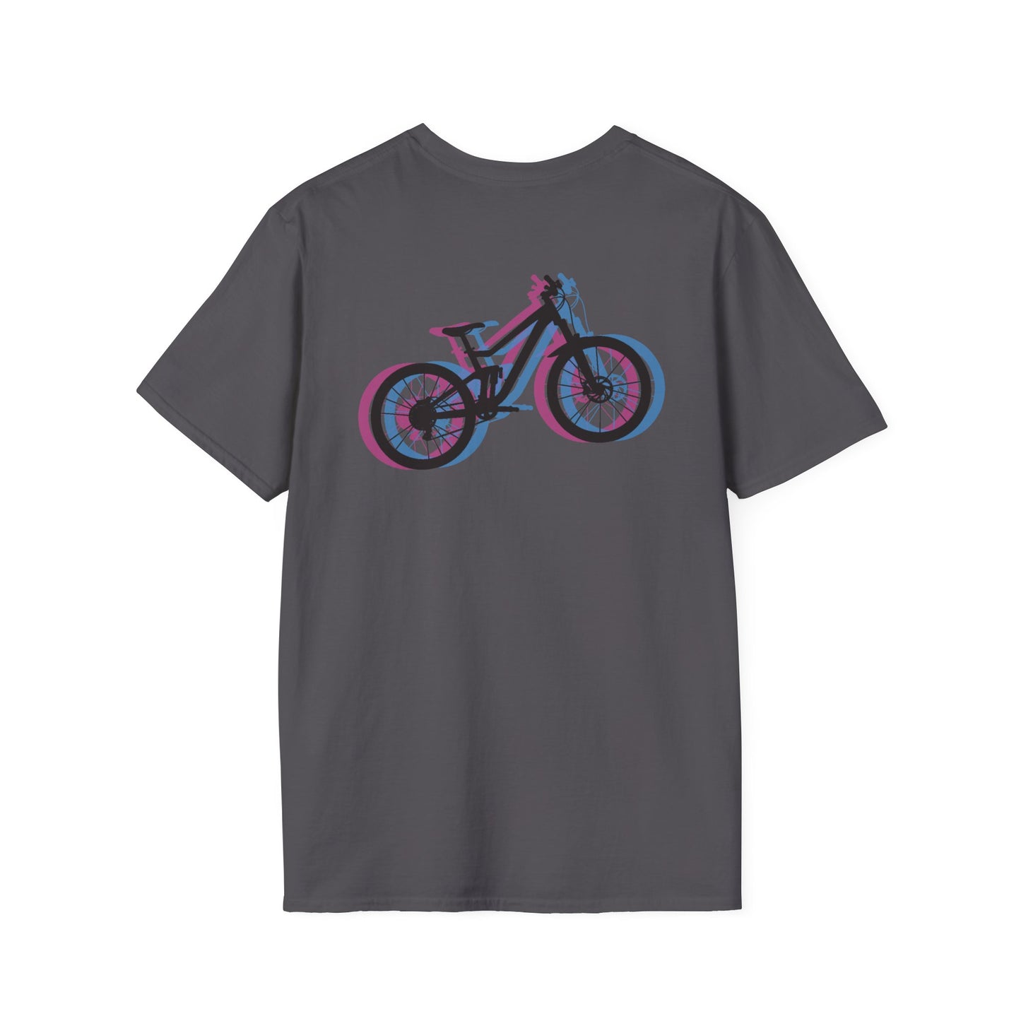 Unisex Softstyle T-Shirt - Retro Bike Design for Cycling Enthusiasts