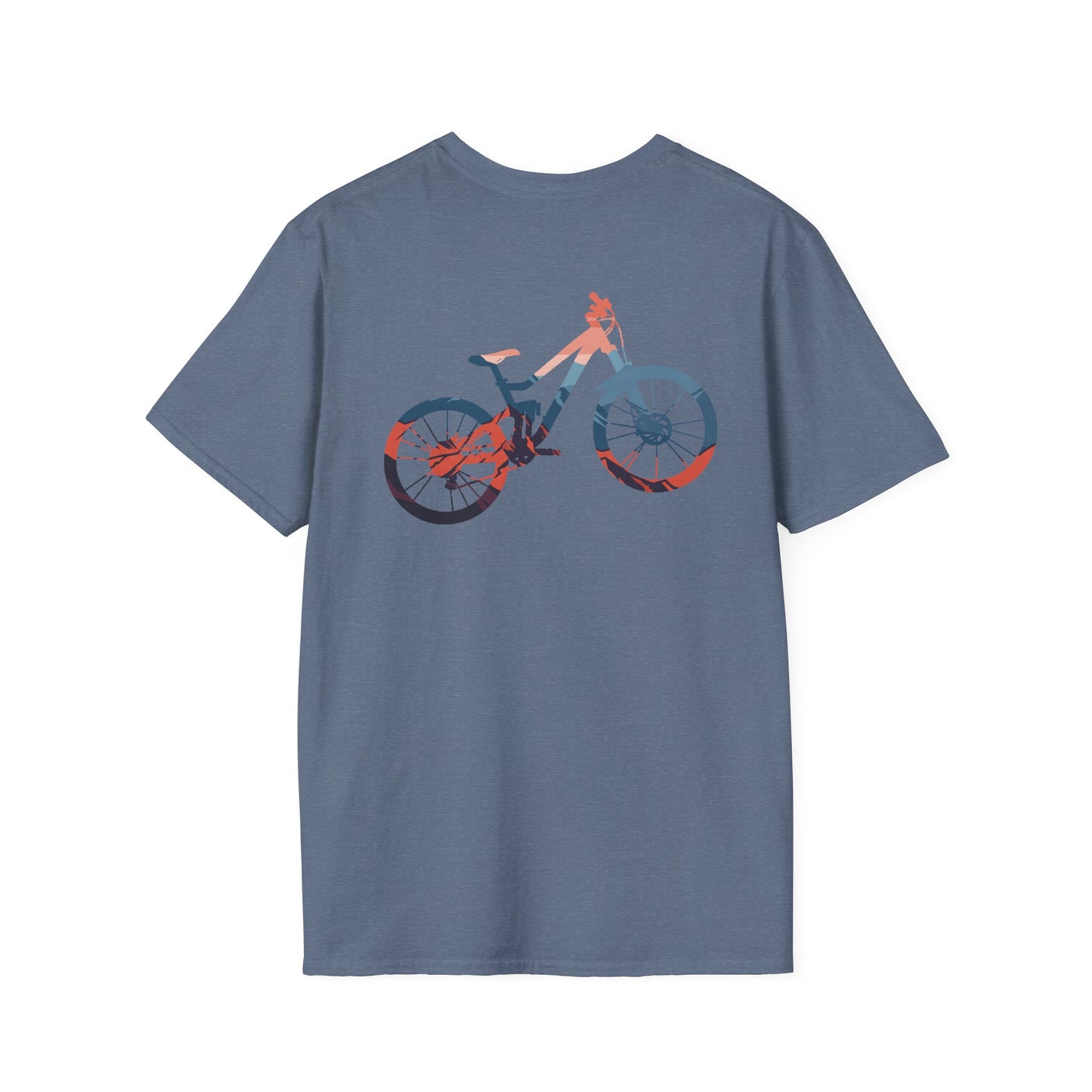 Adventure Awaits Unisex Softstyle T-Shirt - Biking Graphic Design