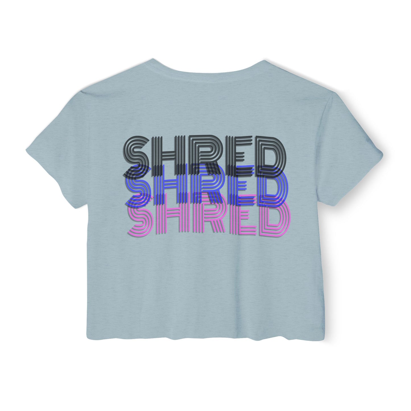 Women's Festival Crop Top - 'SHRED' Graphic Tee for Summer Events