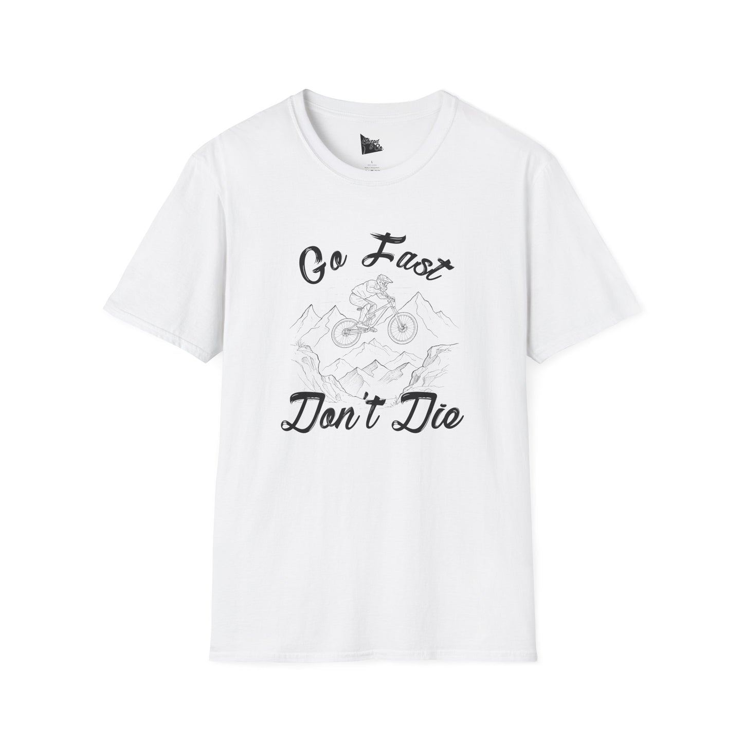 Adventure-Inspired Unisex Softstyle T-Shirt - 'Go Fast, Don't Die'