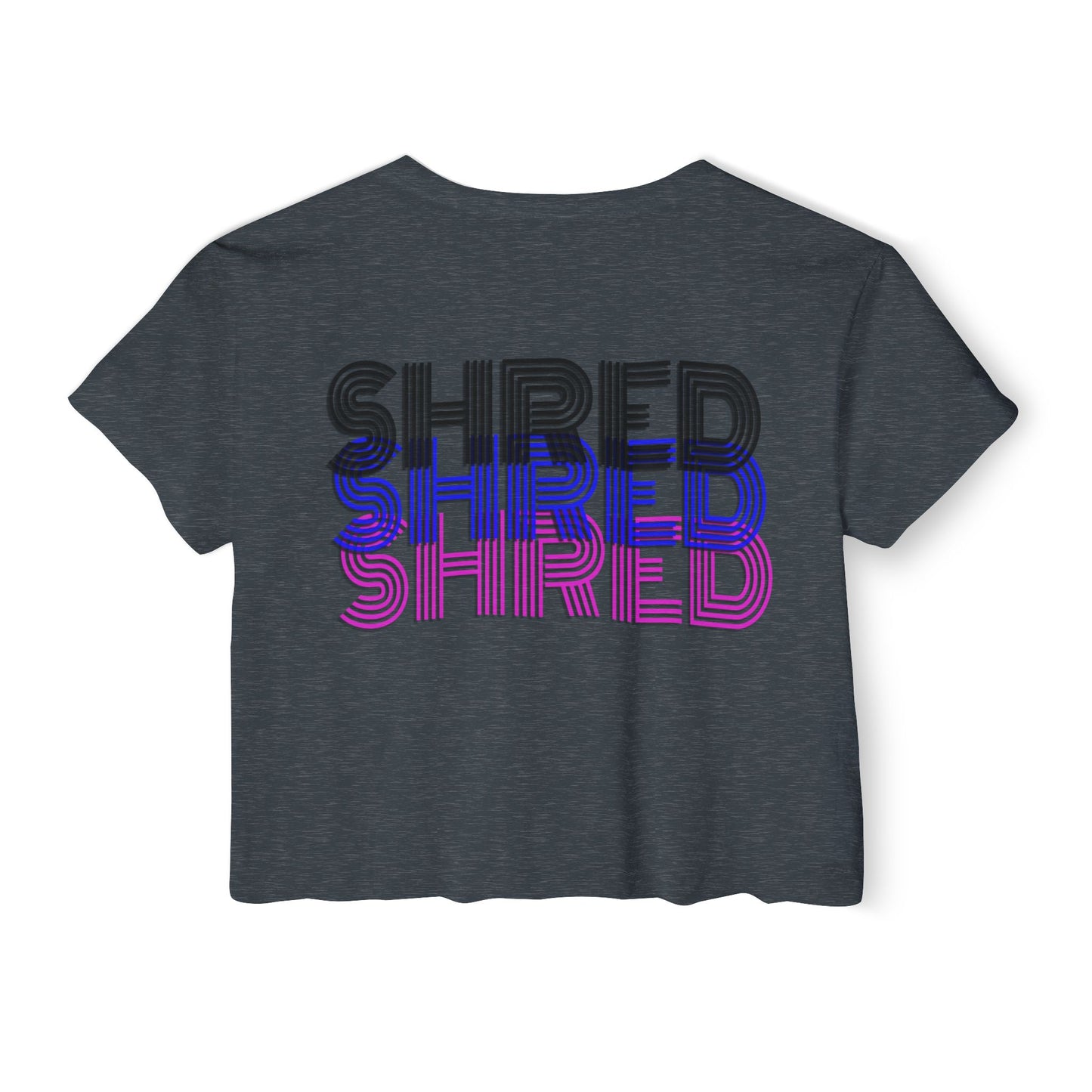 Women's Festival Crop Top - 'SHRED' Graphic Tee for Summer Events